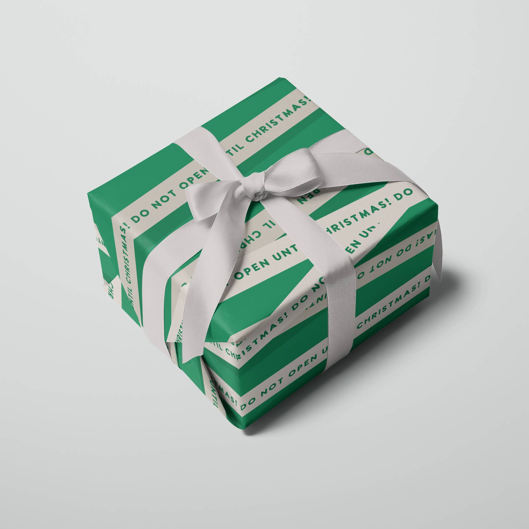 Until Christmas Wrapping Paper Green