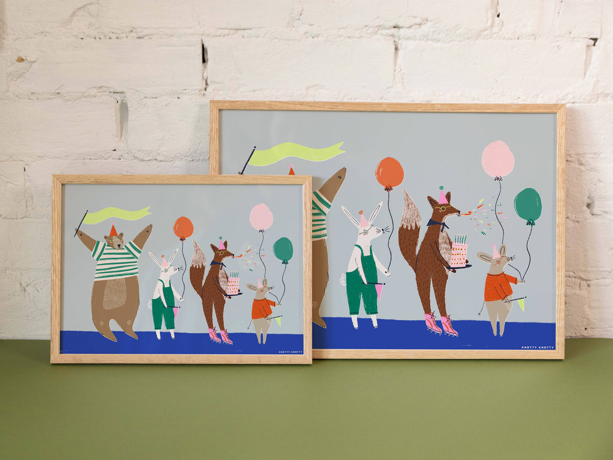Woodland Party Print