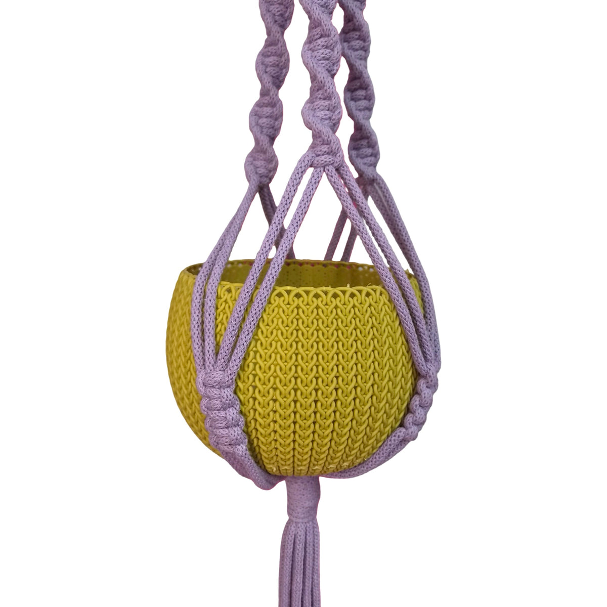 Lilac Classic Macrame Plant Hanger