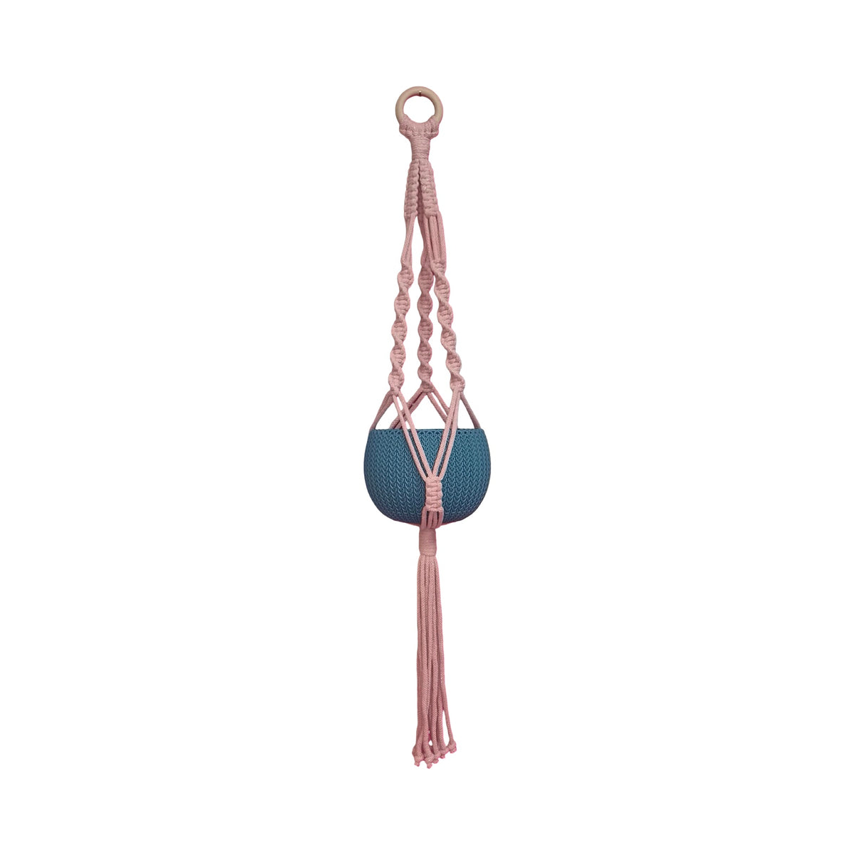 Pink Classic Macrame Plant Hanger