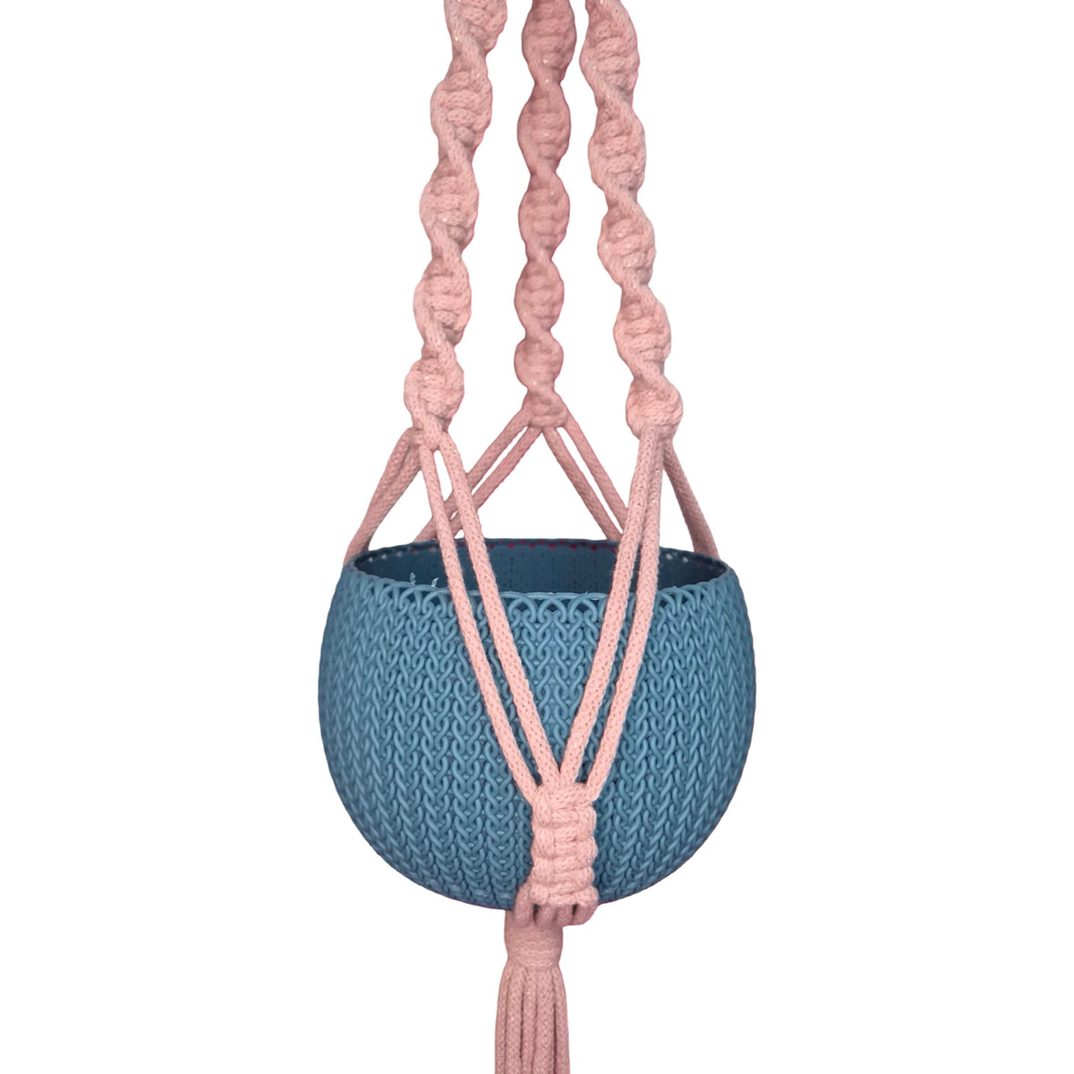 Pink Classic Macrame Plant Hanger