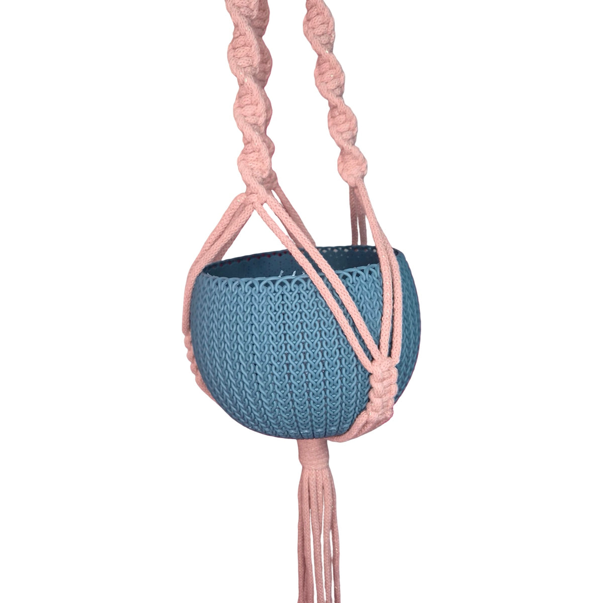 Pink Classic Macrame Plant Hanger