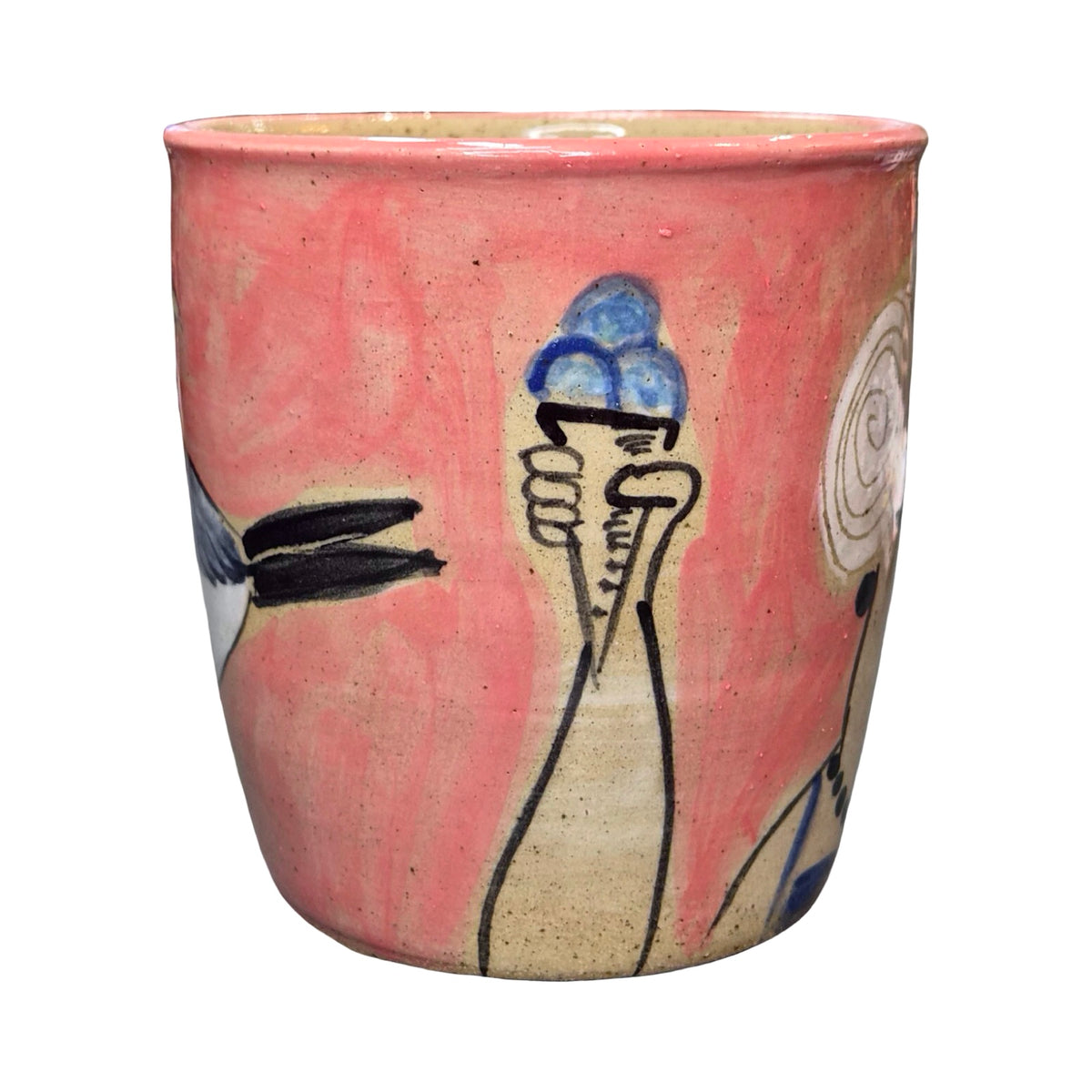 Seaside Ceramic Mug Pink and Blue