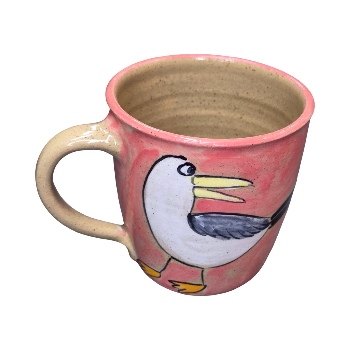 Seaside Ceramic Mug Pink and Blue