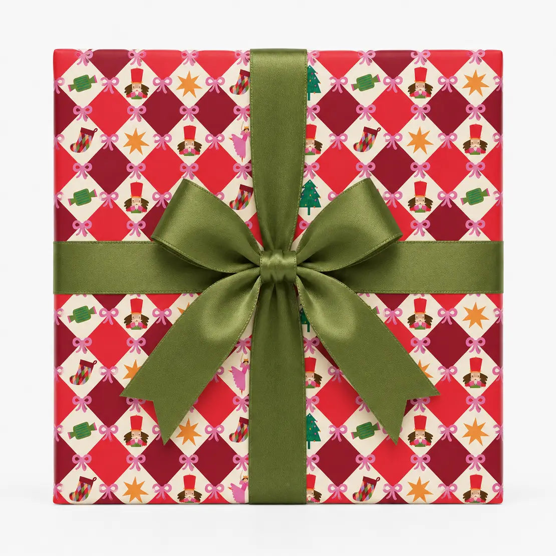 Harlequin Christmas Gift Wrap Roll