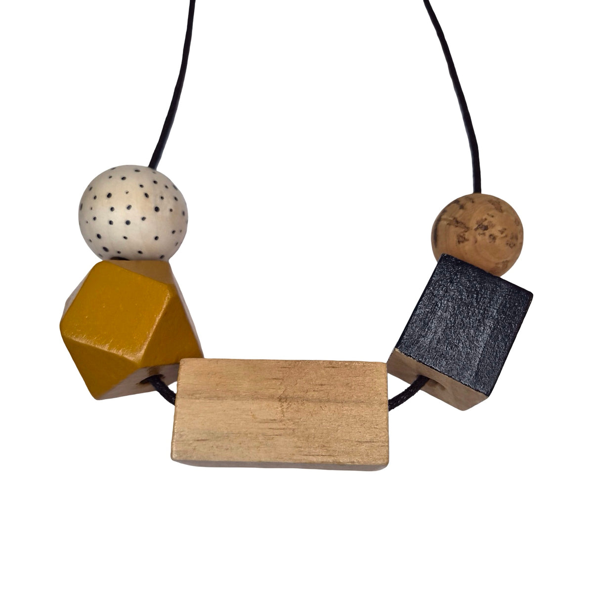 Navy Chunky Bamboo Necklace