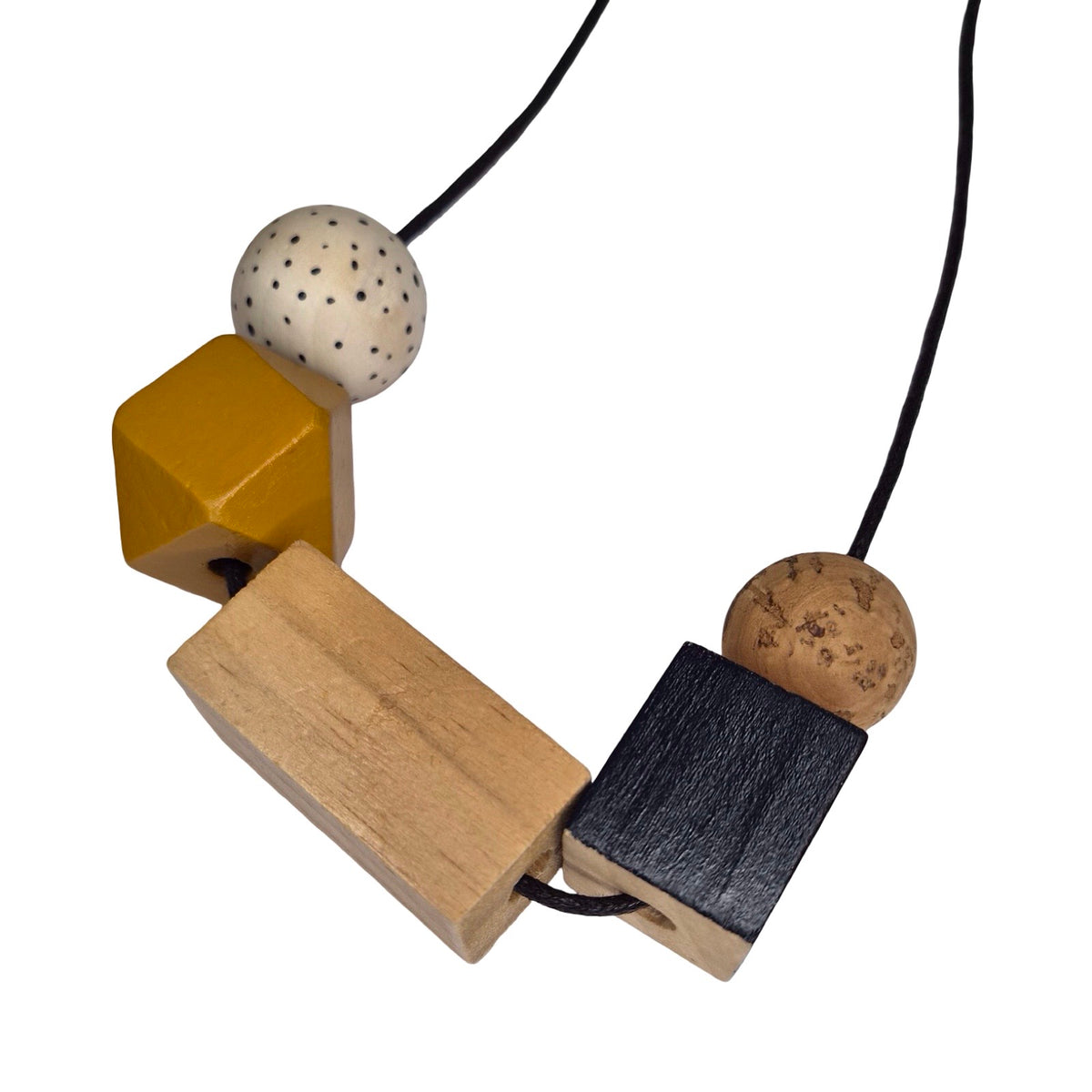 Navy Chunky Bamboo Necklace