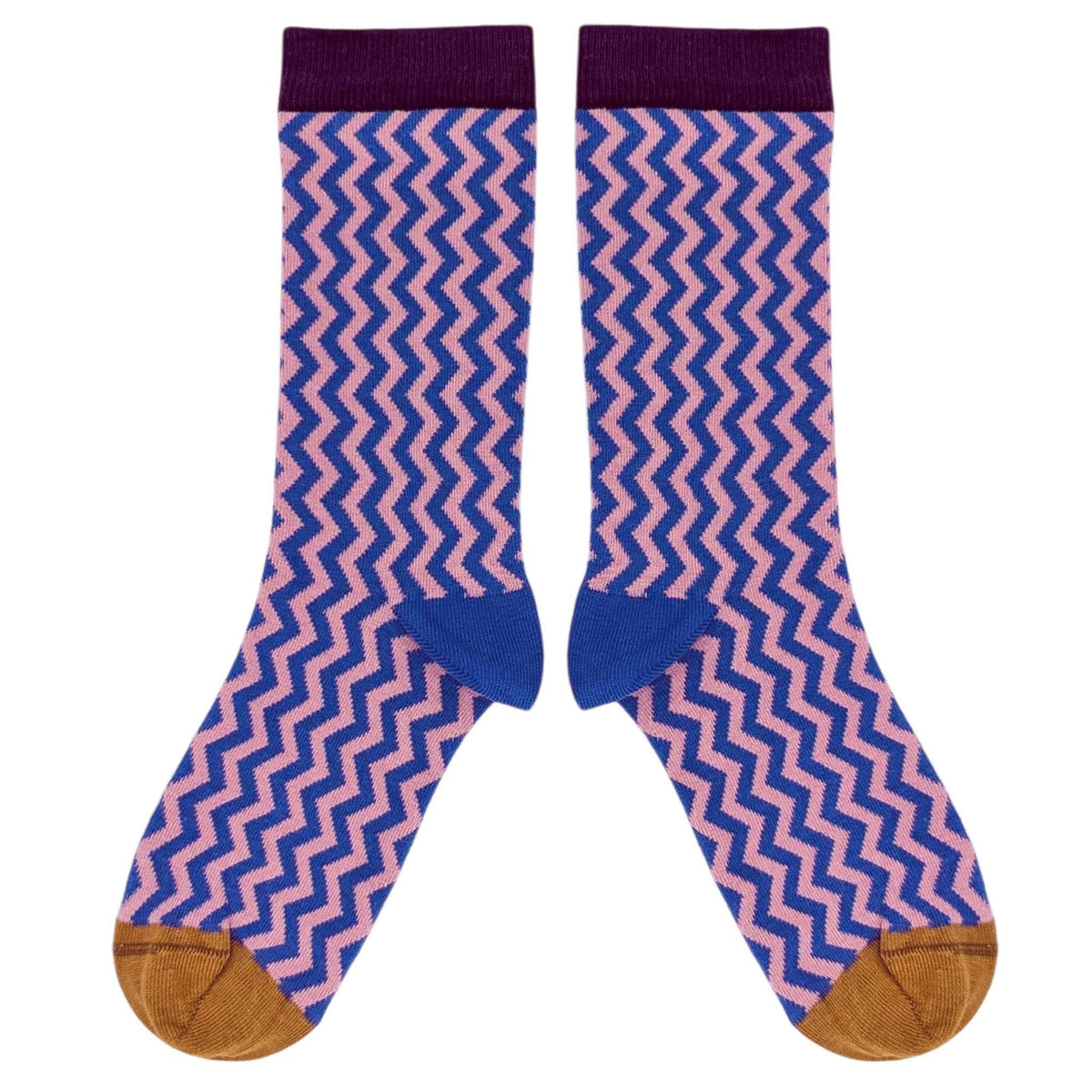 Pink Zig Zag Ladies Socks