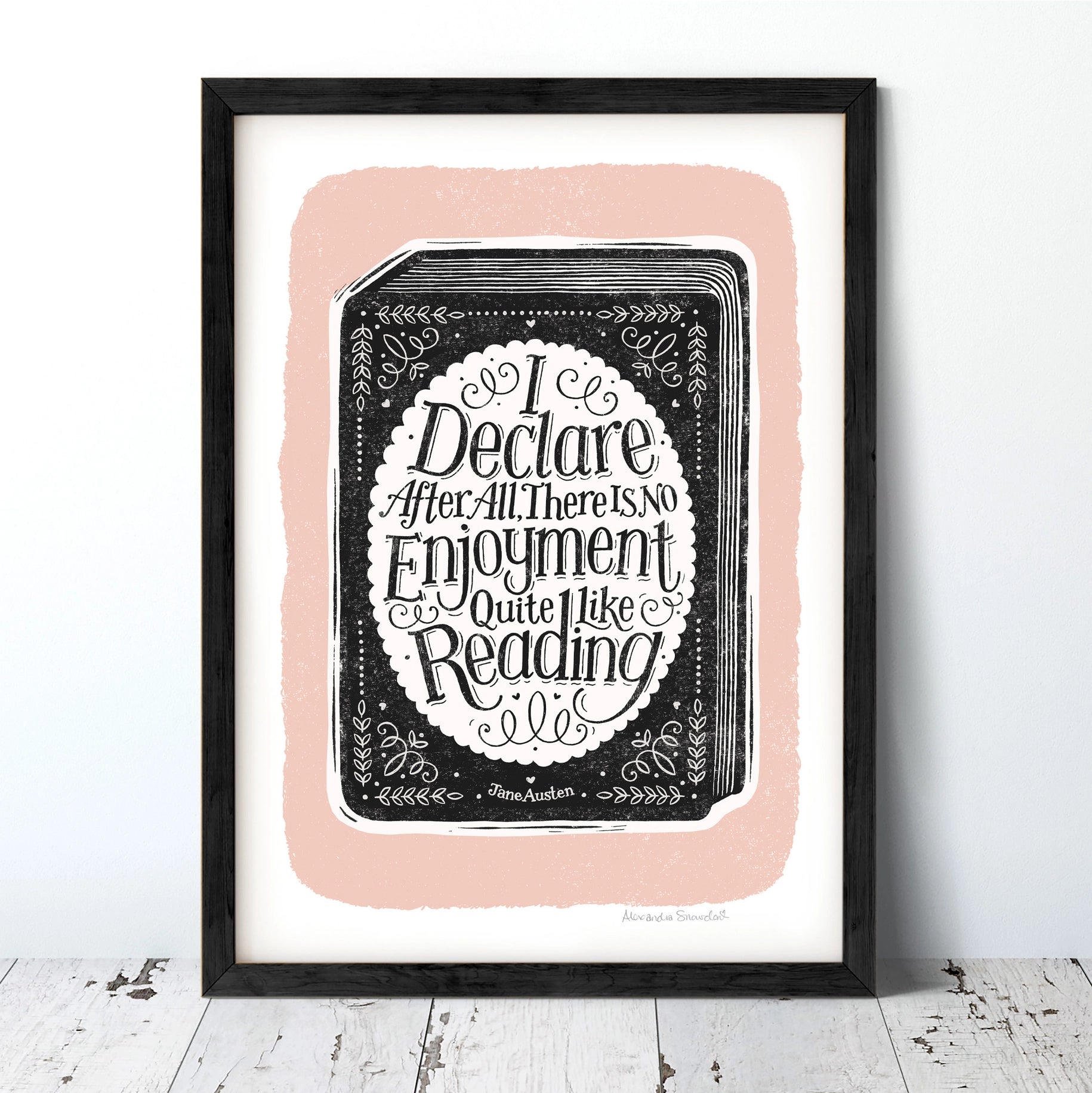 Jane Austen Book Quote Print