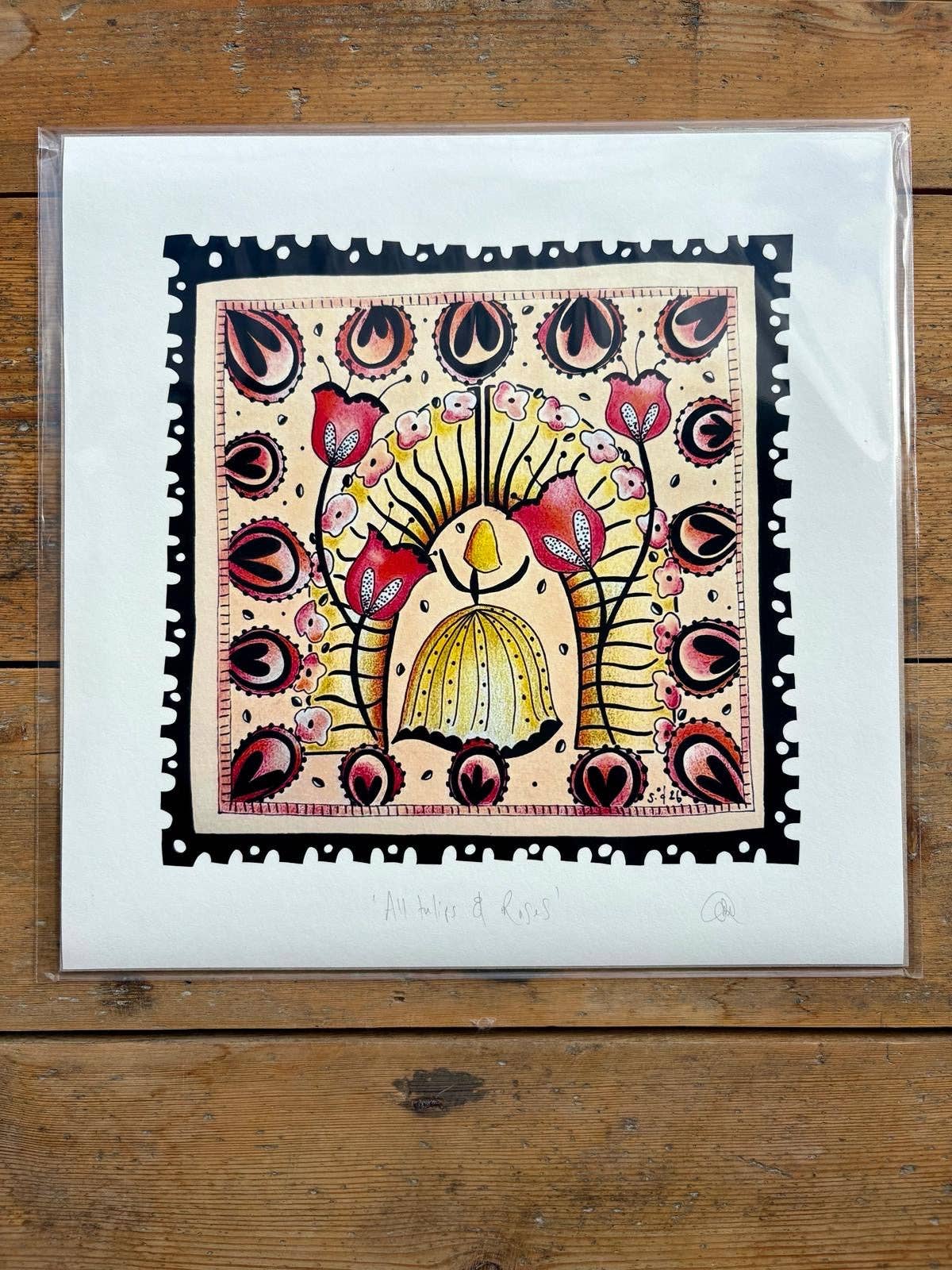 All Tulips and Roses Print