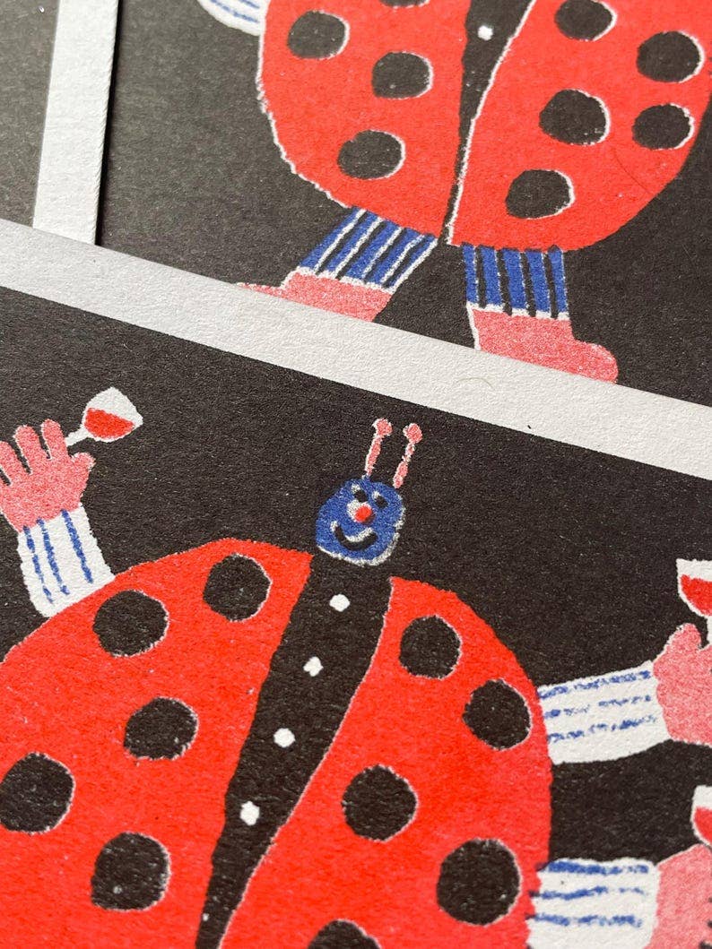 Little Boozy Ladybird Mini Print