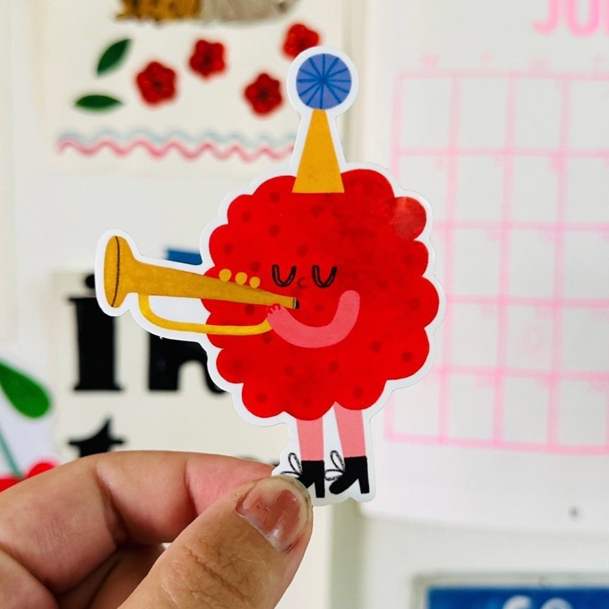 Party Raspberry Sticker