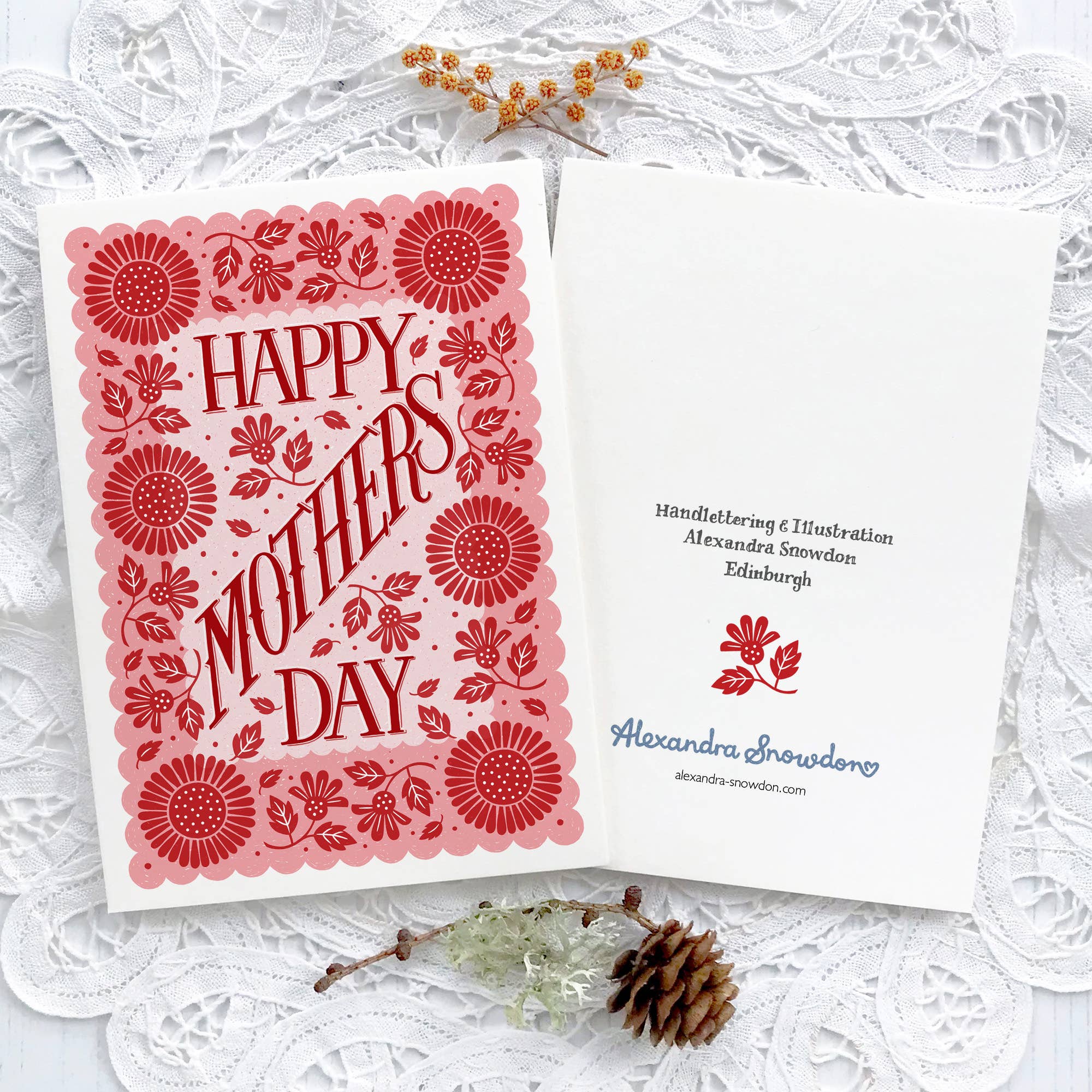 Floral Pattern Mother's Day Card