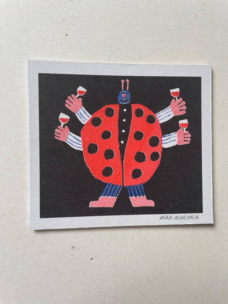 Little Boozy Ladybird Mini Print