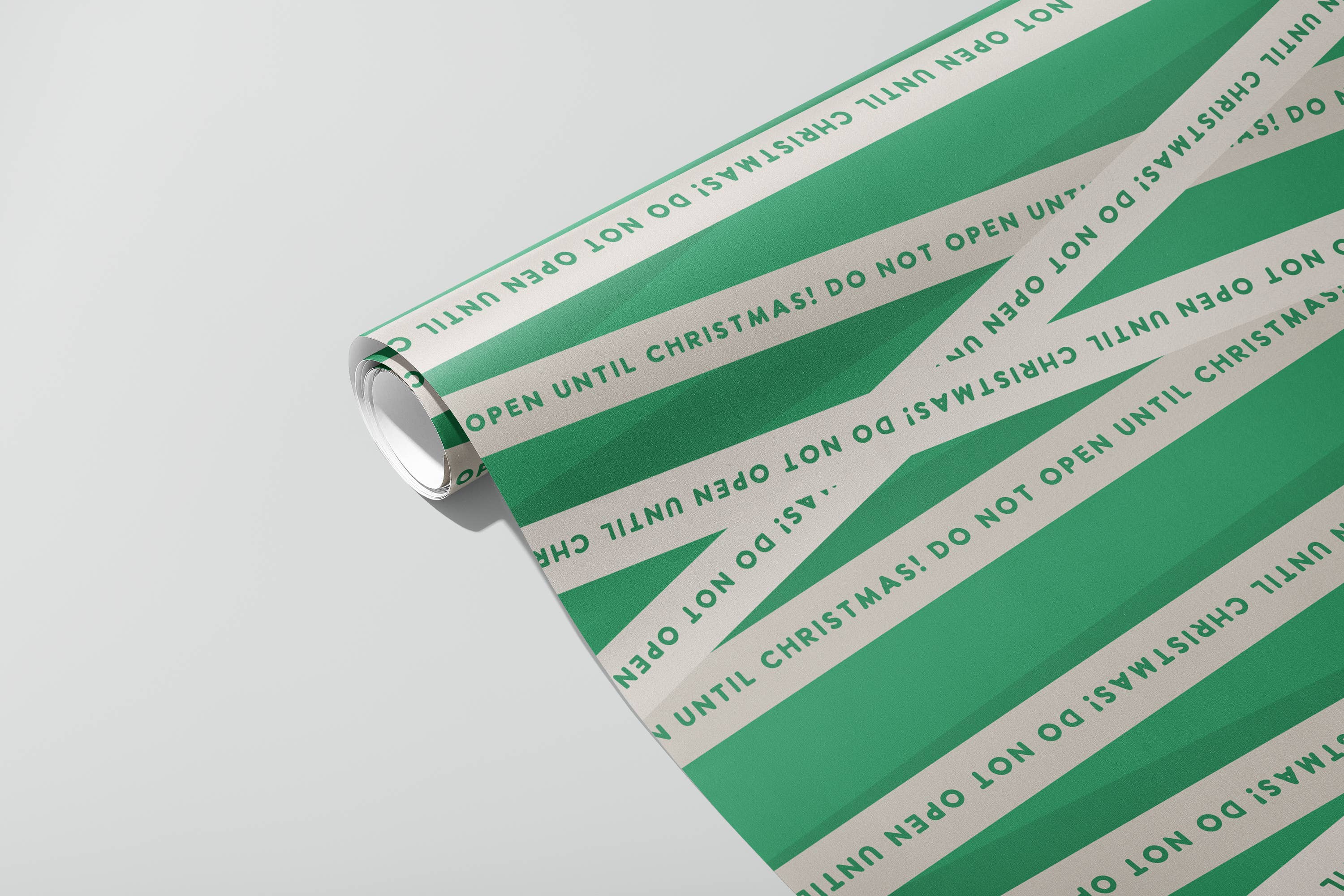 Until Christmas Wrapping Paper Green