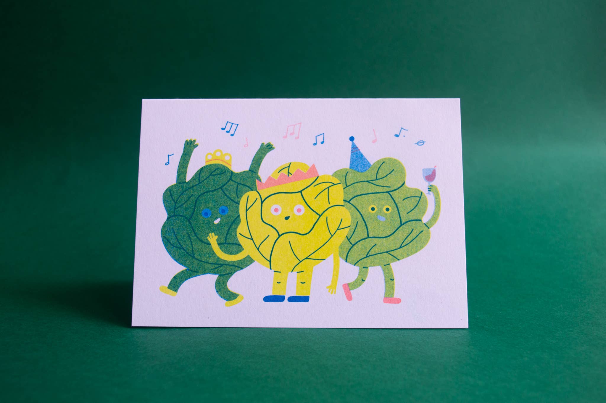 Sprout Dance - Seasonal Risograph Card