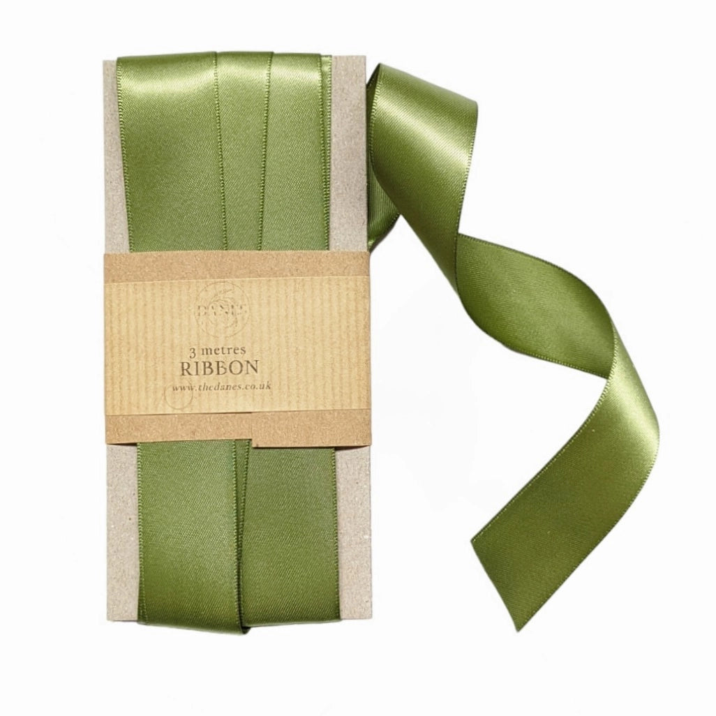 Willow Green Luxury Satin Silk Ribbon