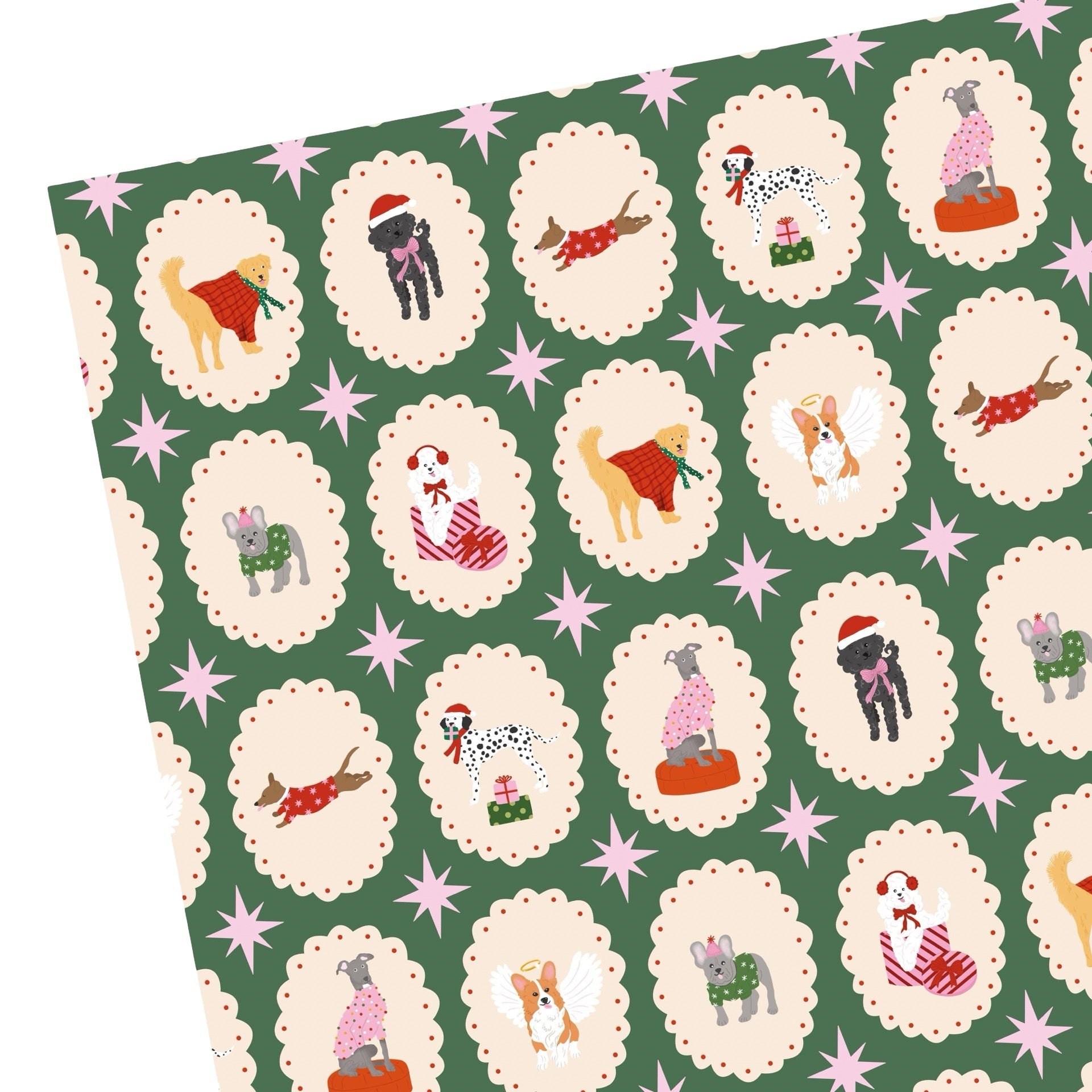 Christmas Dogs Wrapping Paper