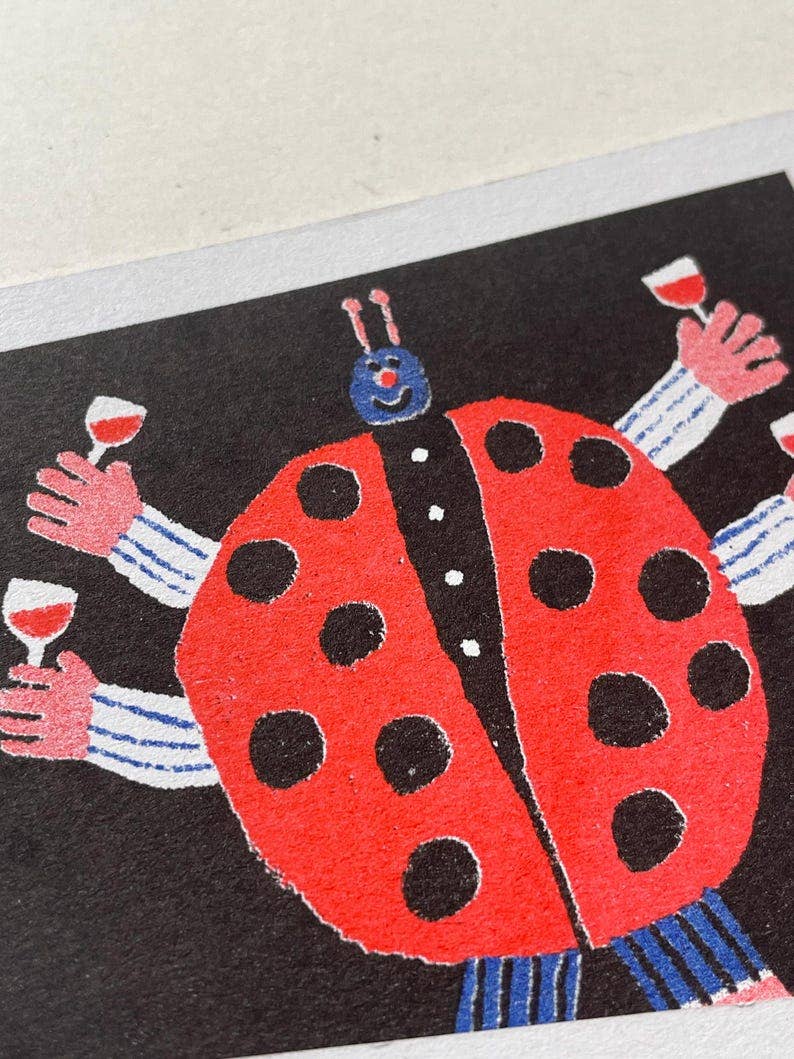 Little Boozy Ladybird Mini Print
