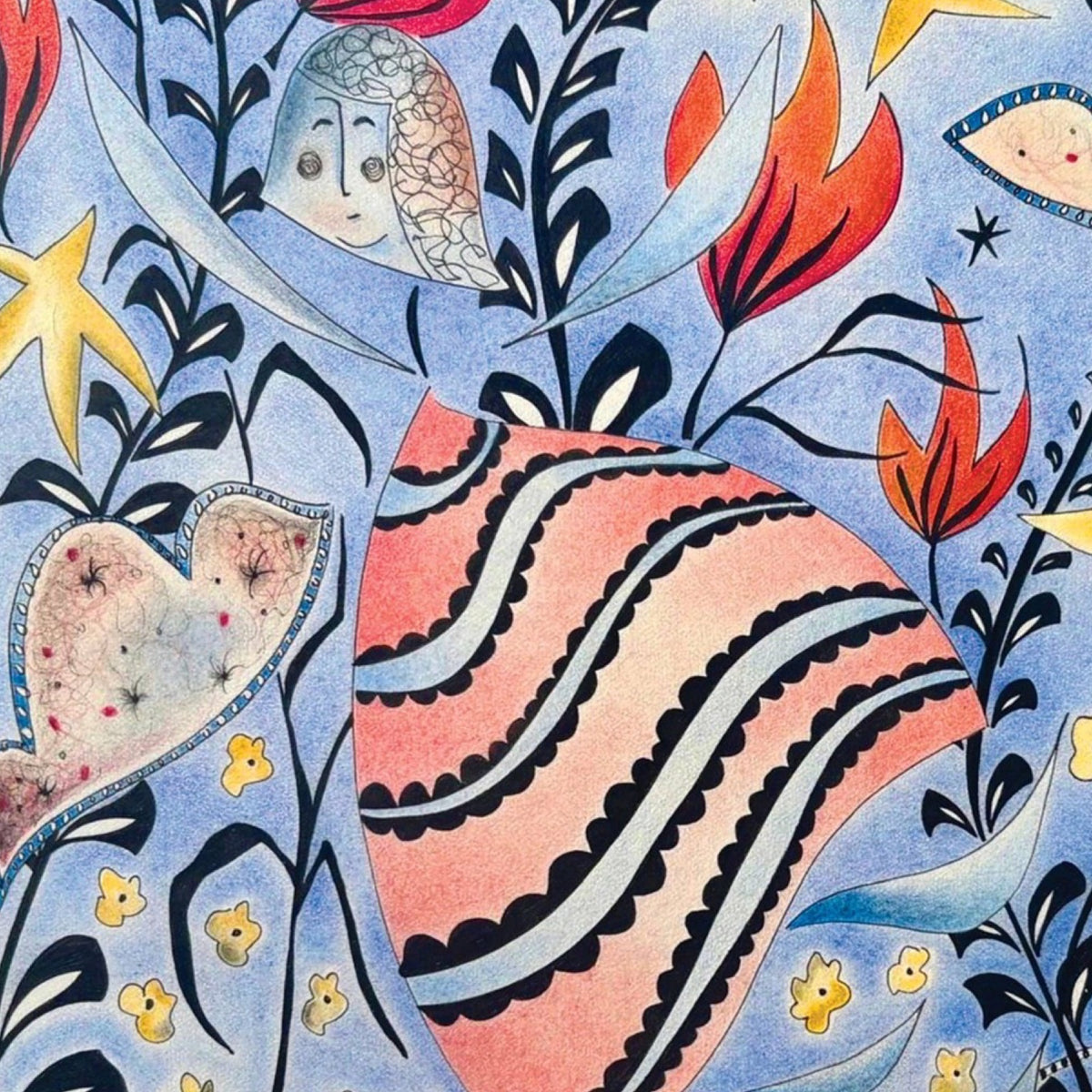 The Girl with Spring in her Step Print