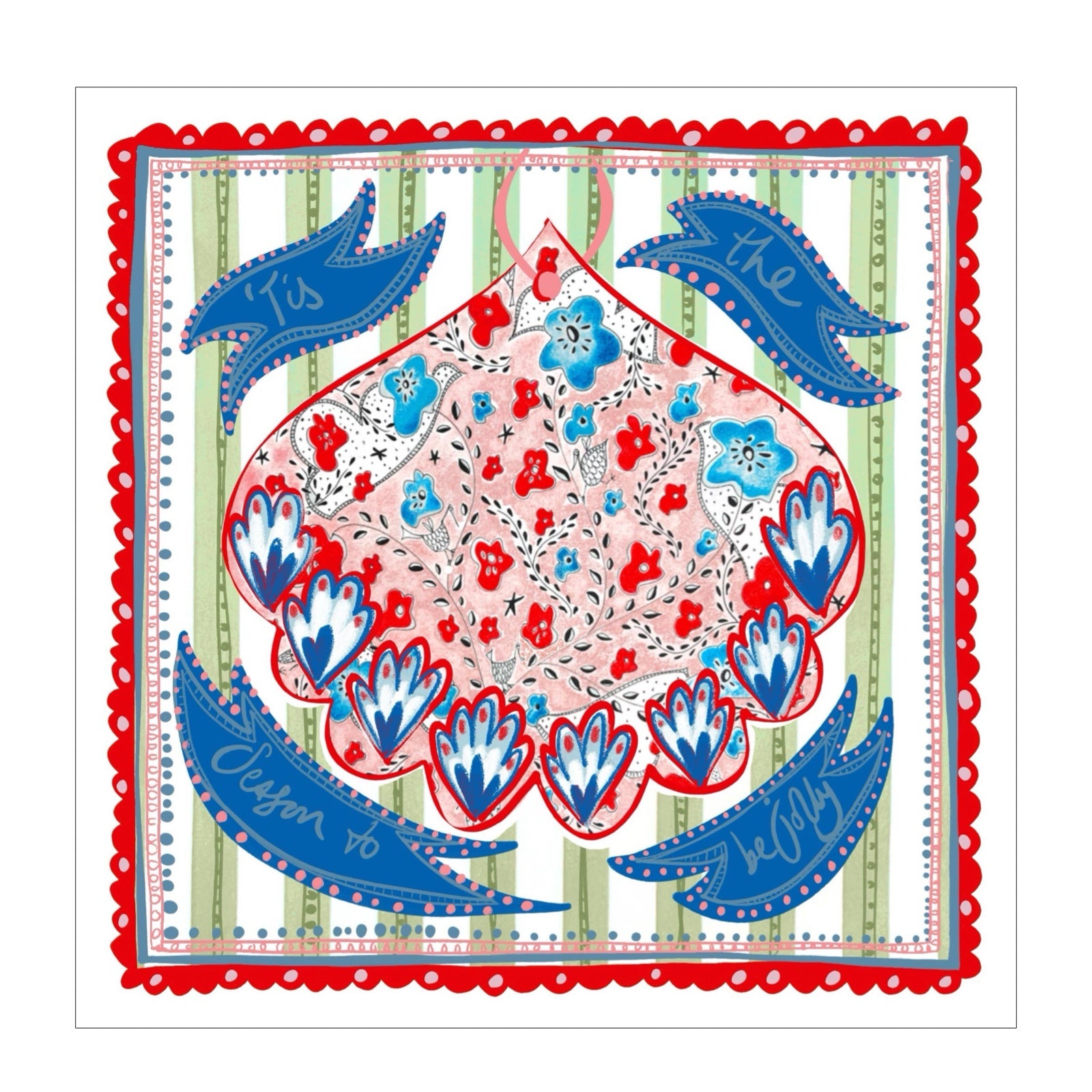 Red Bauble Christmas Card   