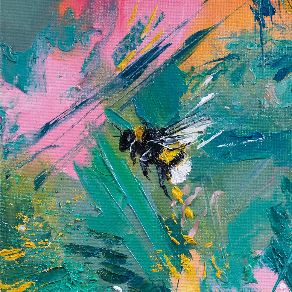 Bumblebee Mounted Print