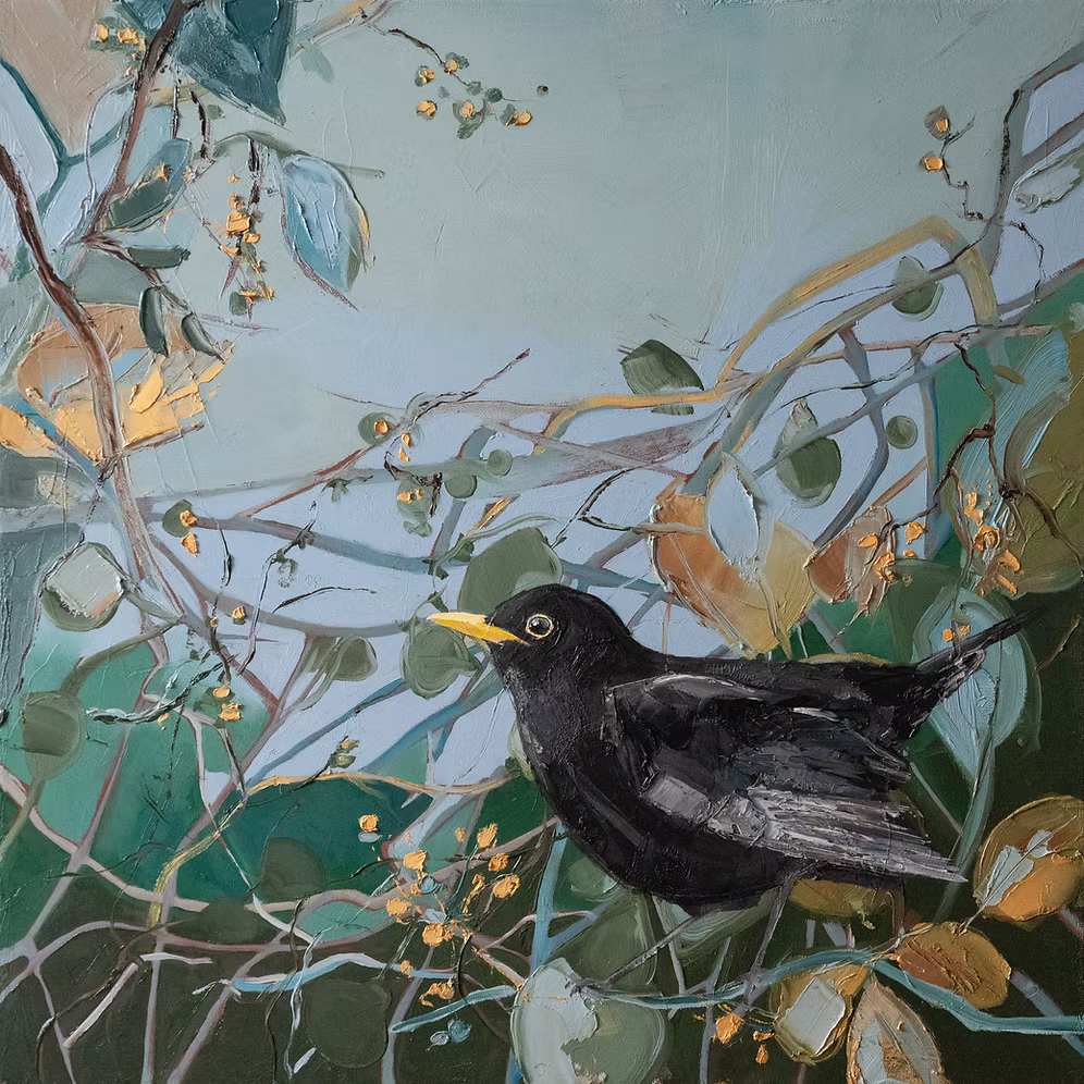Blackbird Mounted Print