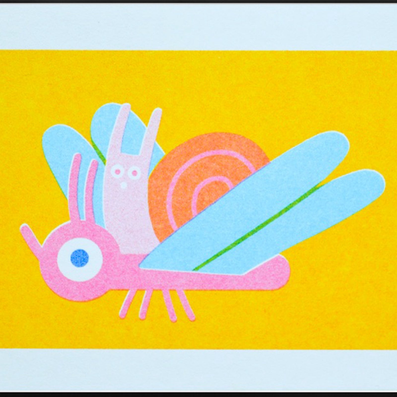 Bug Mini Risograph Print
