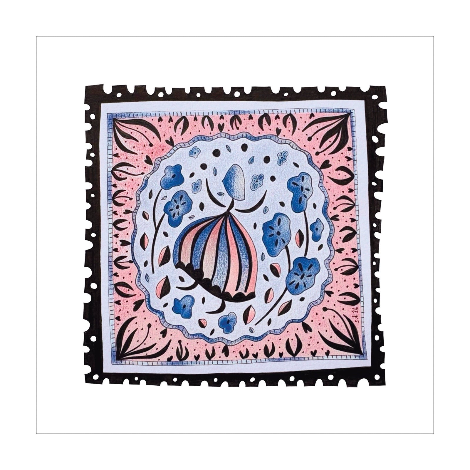 Among the Flowers Print