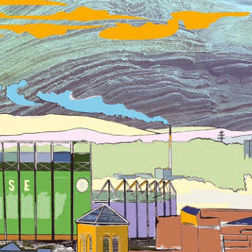'Paradise City' - This is a panoramic print in a 20x10inch Mount illustrating the Celtic Park Stadium, Glasgow, Scotland.
