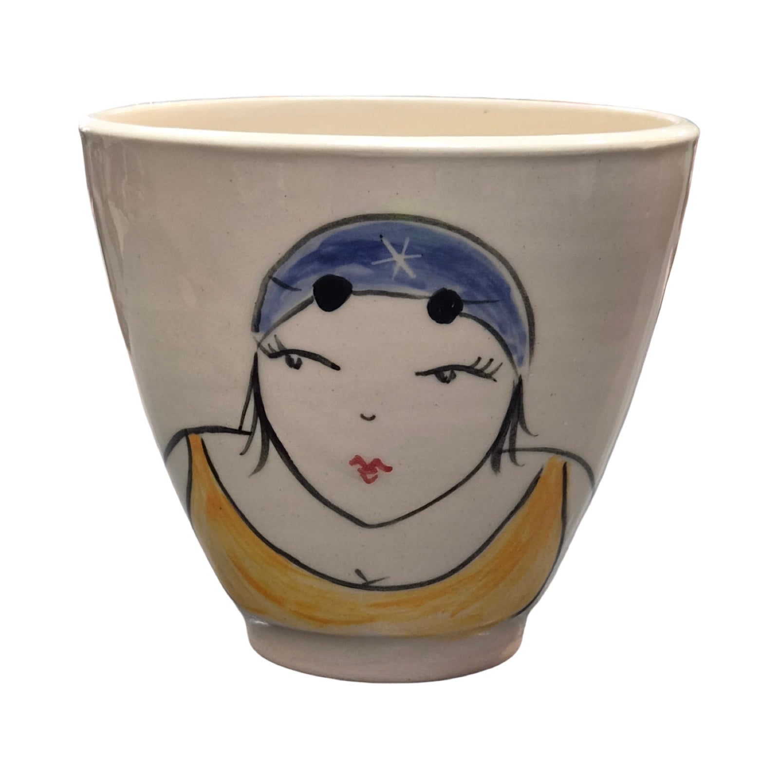Swimmer Ceramic Beaker Yellow