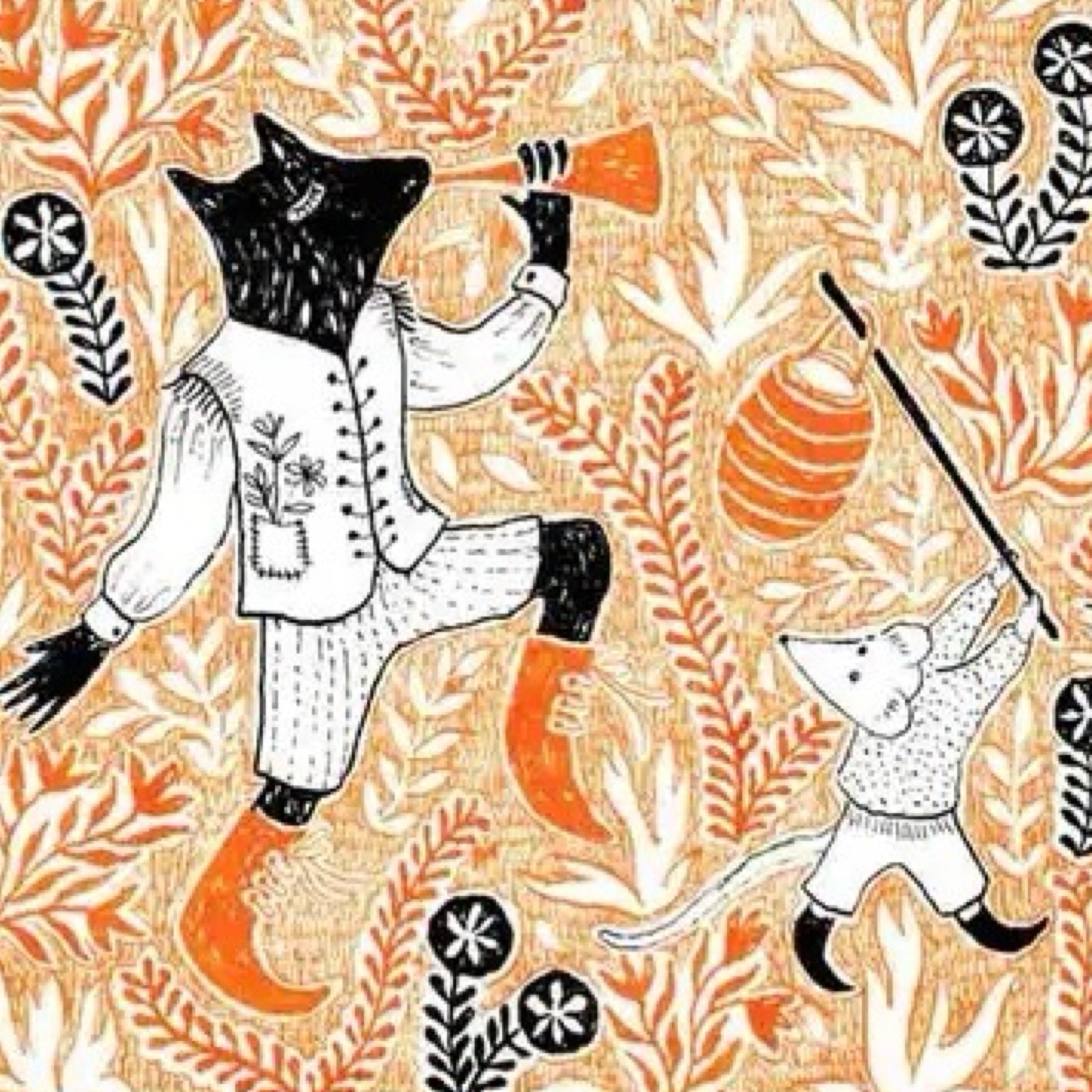 Lantern Walk Print