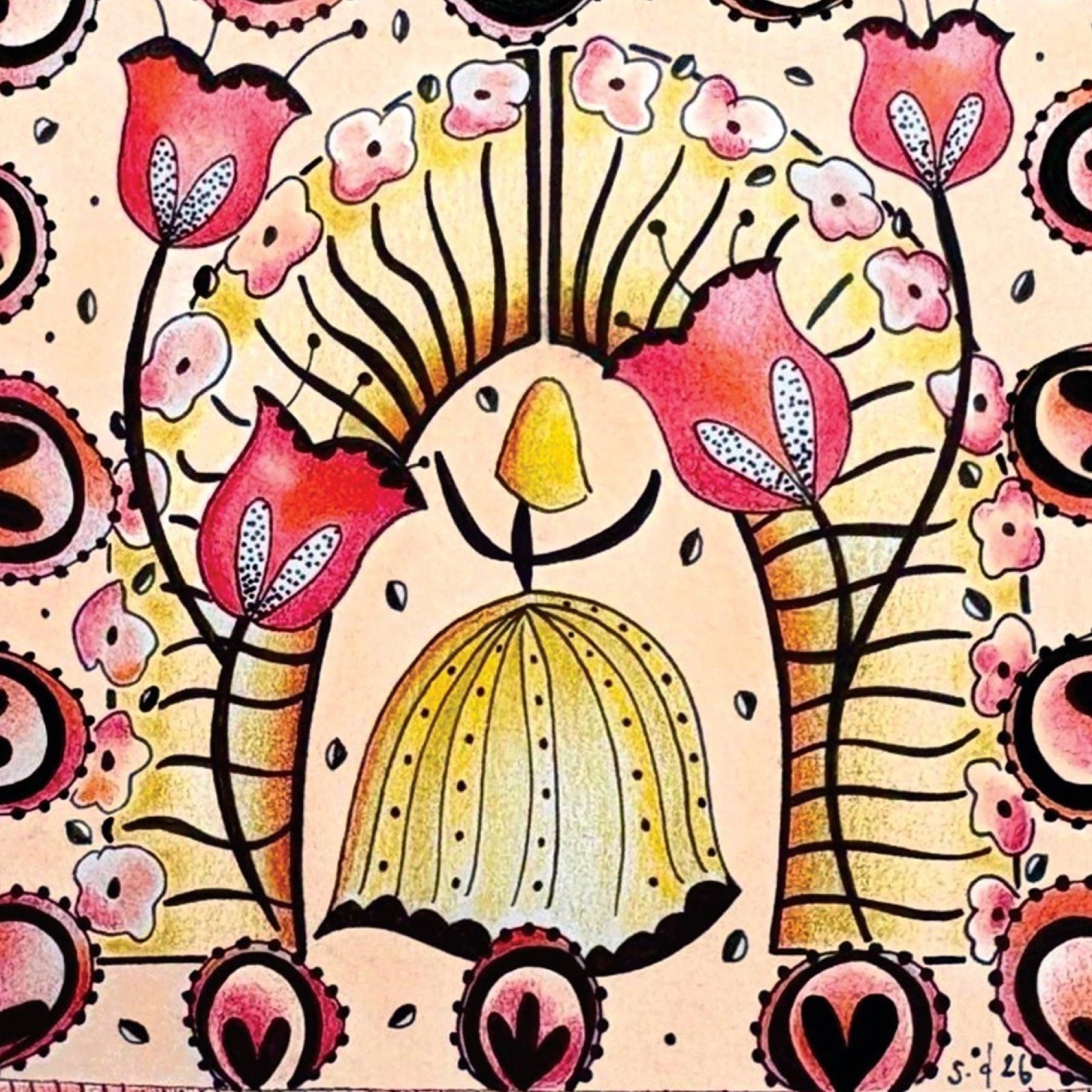 All Tulips and Roses Print
