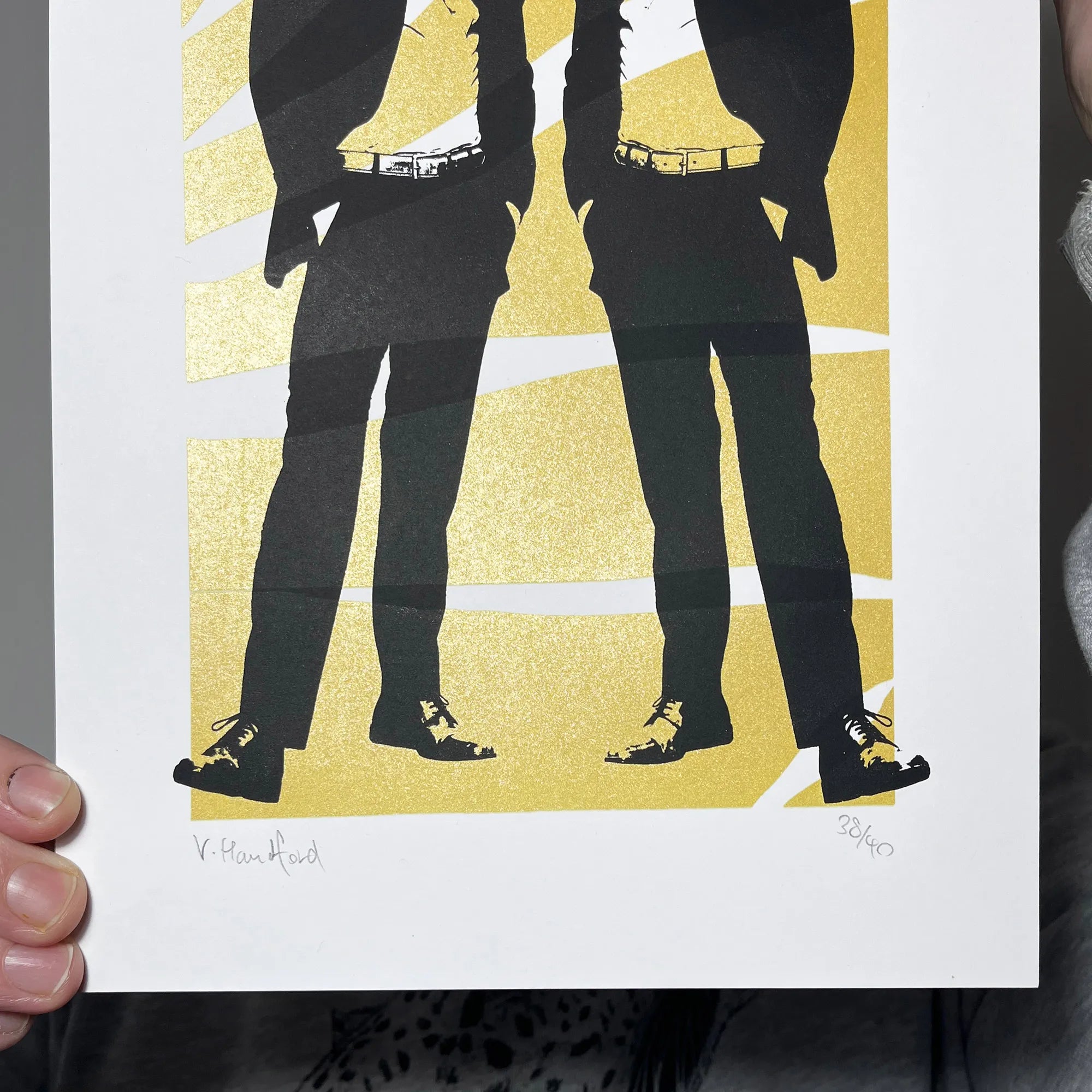 Golden Cats Screen Print
