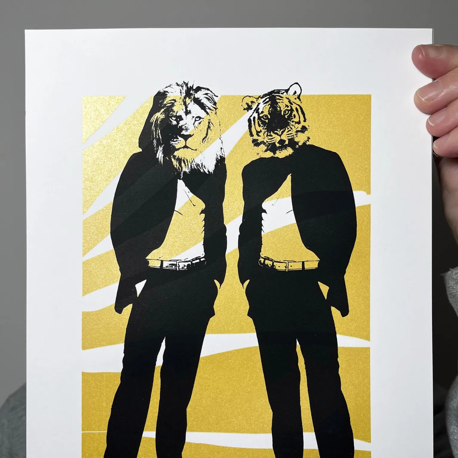 Golden Cats Screen Print