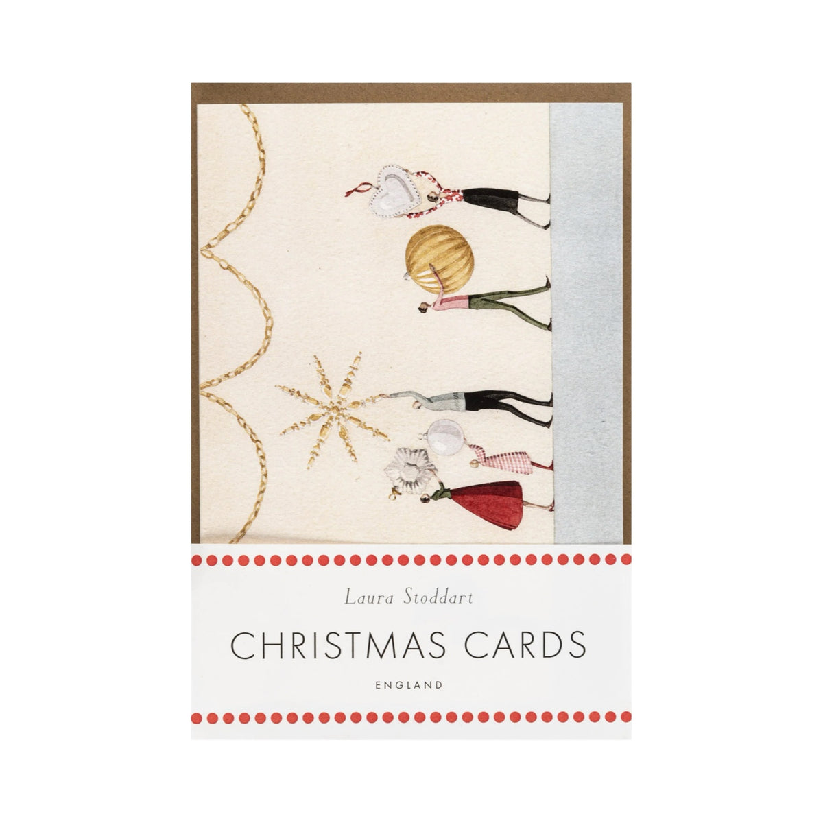 Christmas Present Row and Bauble Row Christmas Card Pack