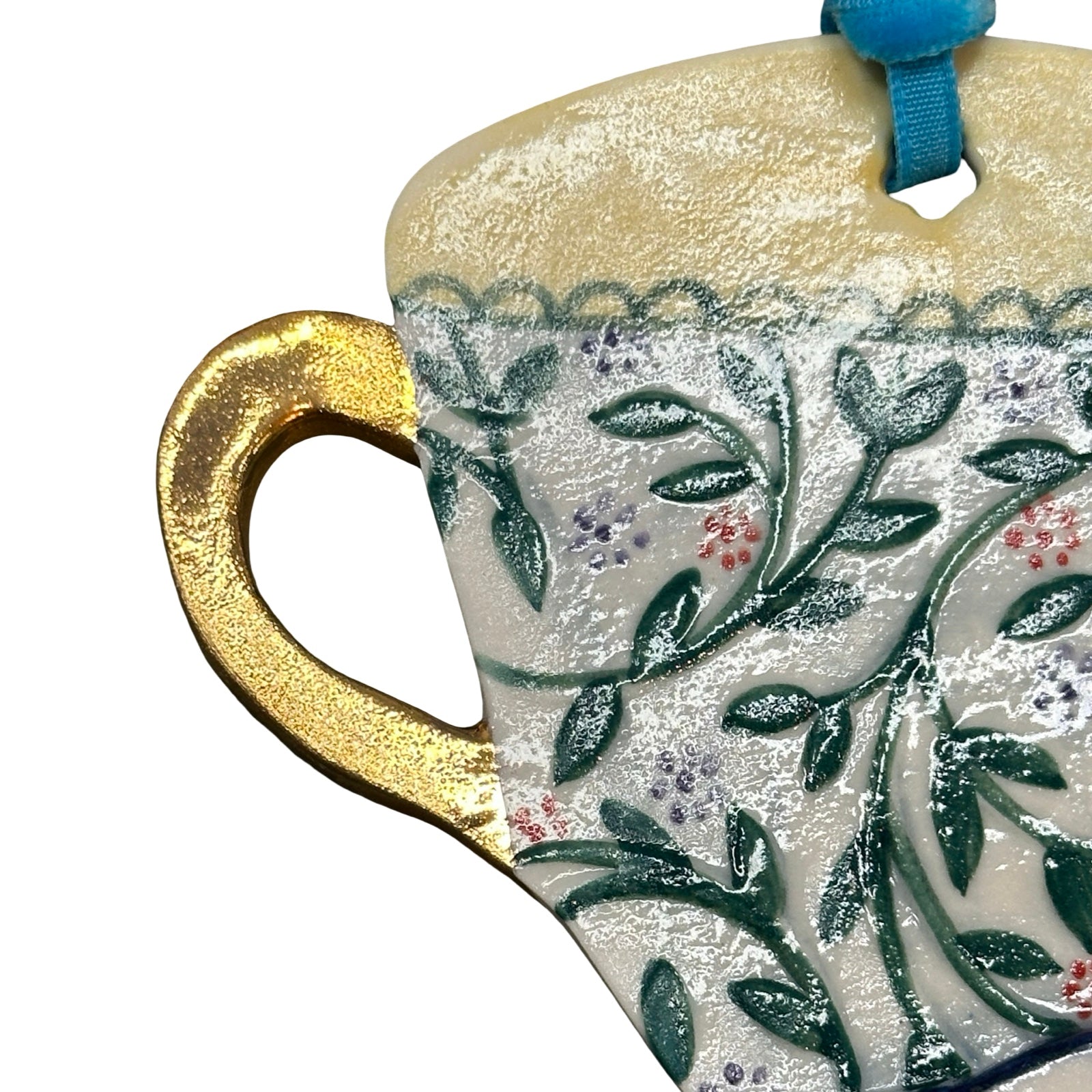 Bird Vine Porcelain Tea Cup Decoration