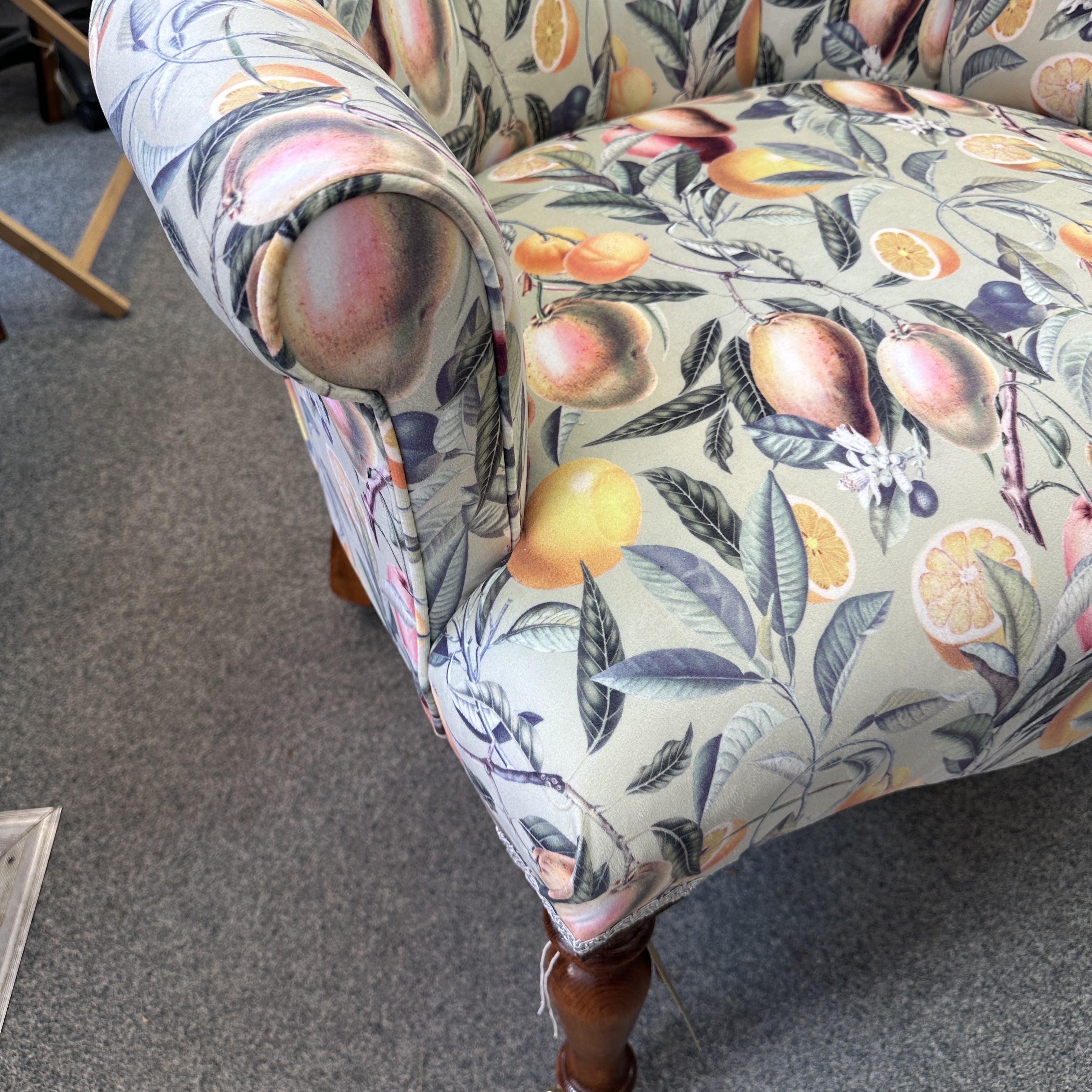 Mango Fruit Tree Velvet Armchair