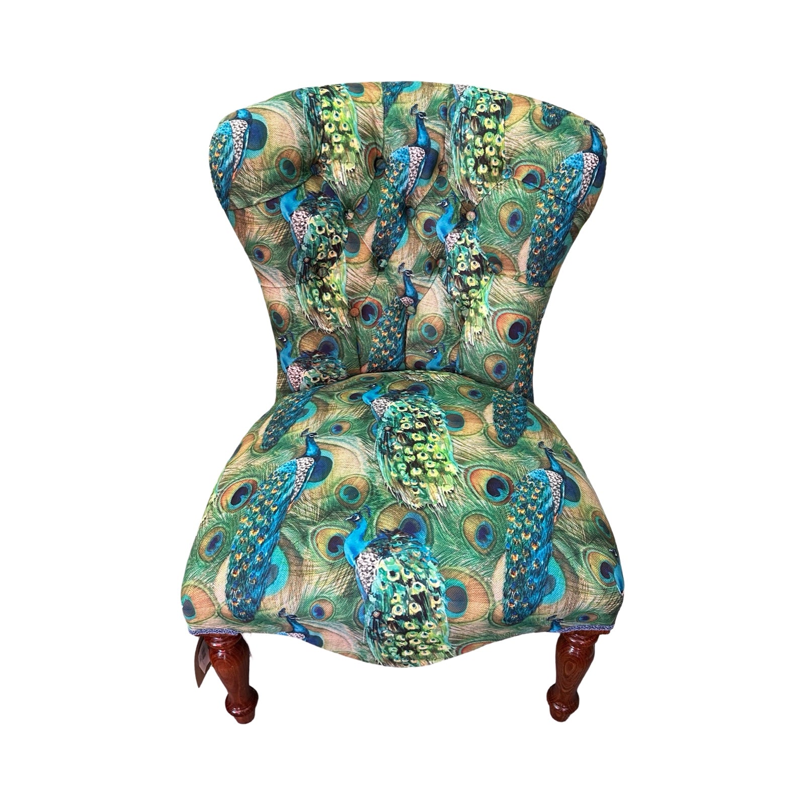 Green Peacock Velvet Occasional Chair