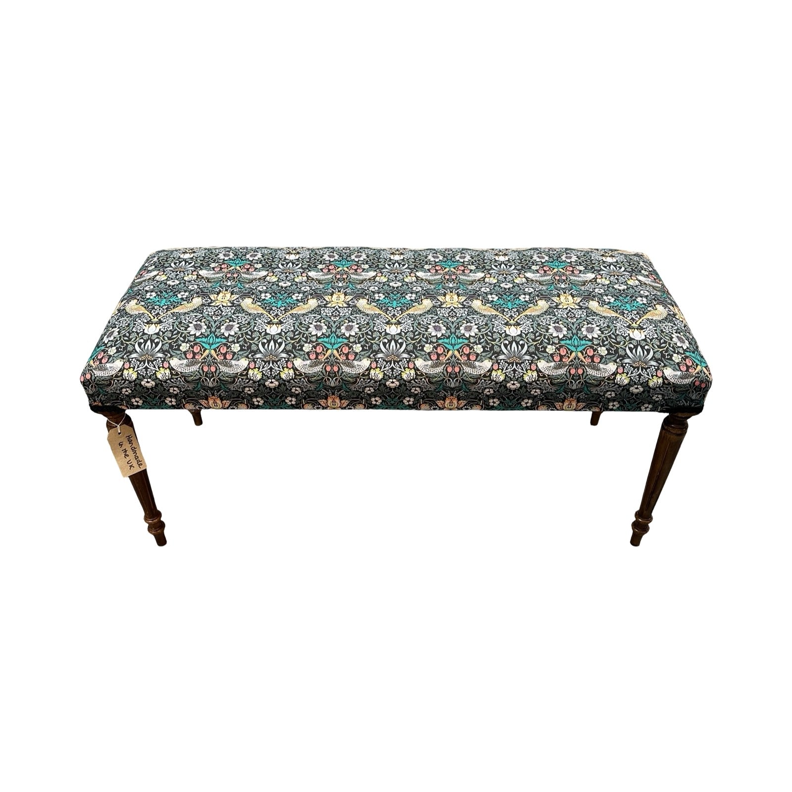Strawberry Thief Black Bench