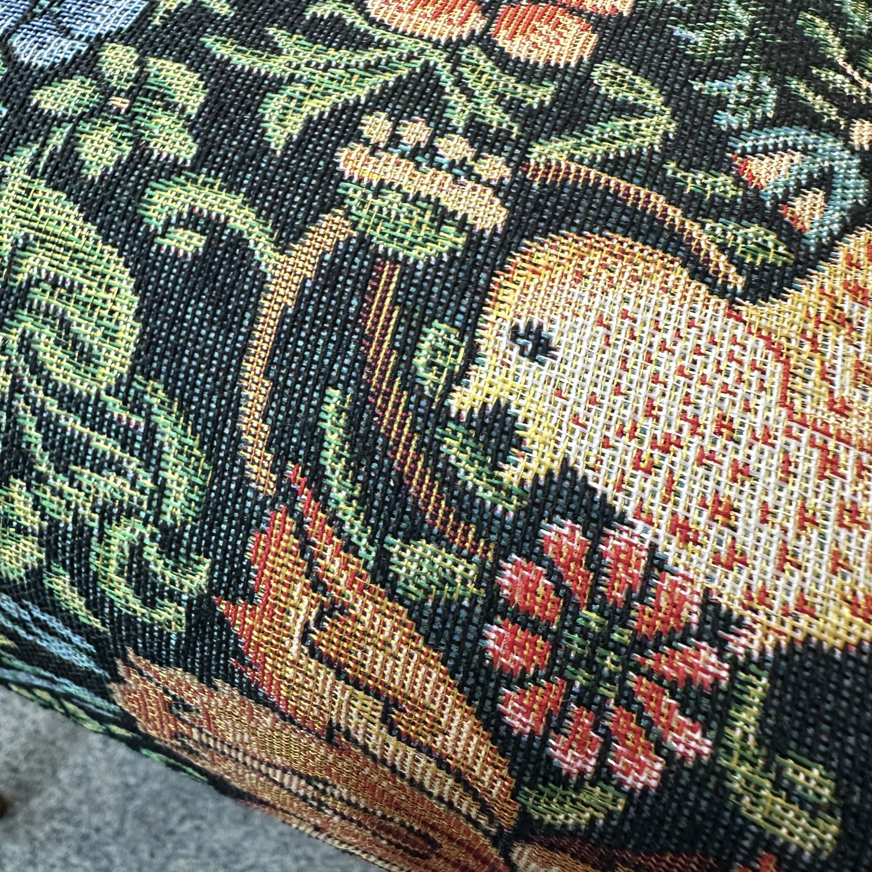 Strawberry Thief Bench Dark Green