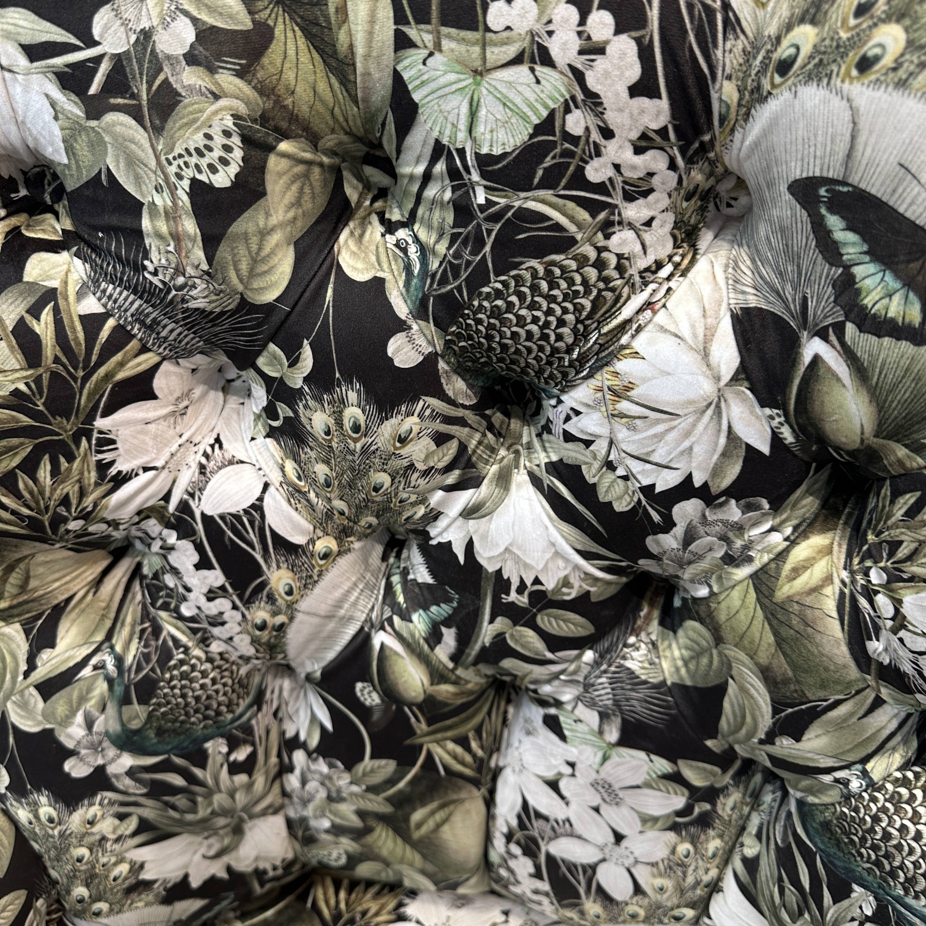 Green and Teal Leaves Armchair