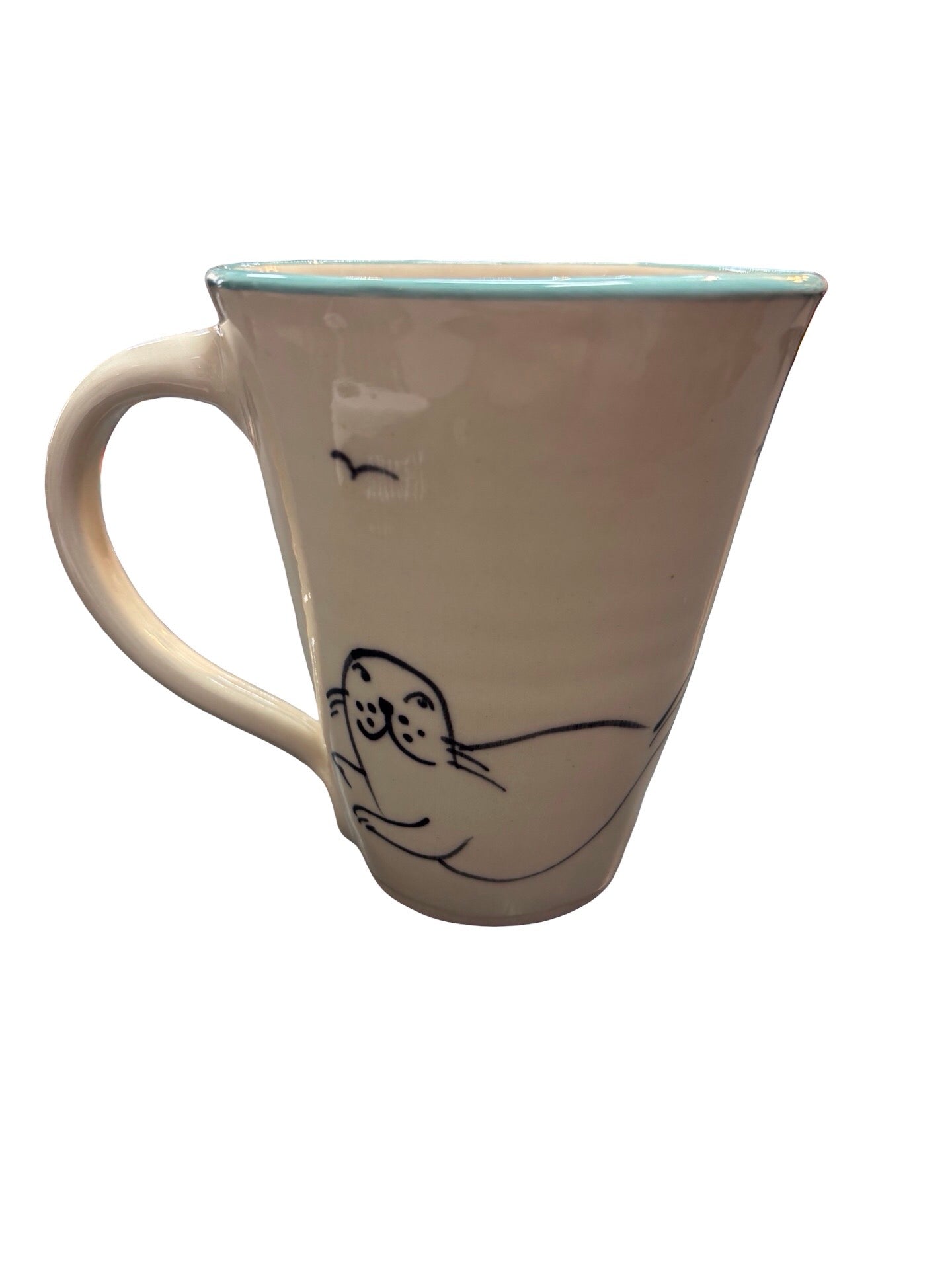 Swimmer Ceramic Mug Green