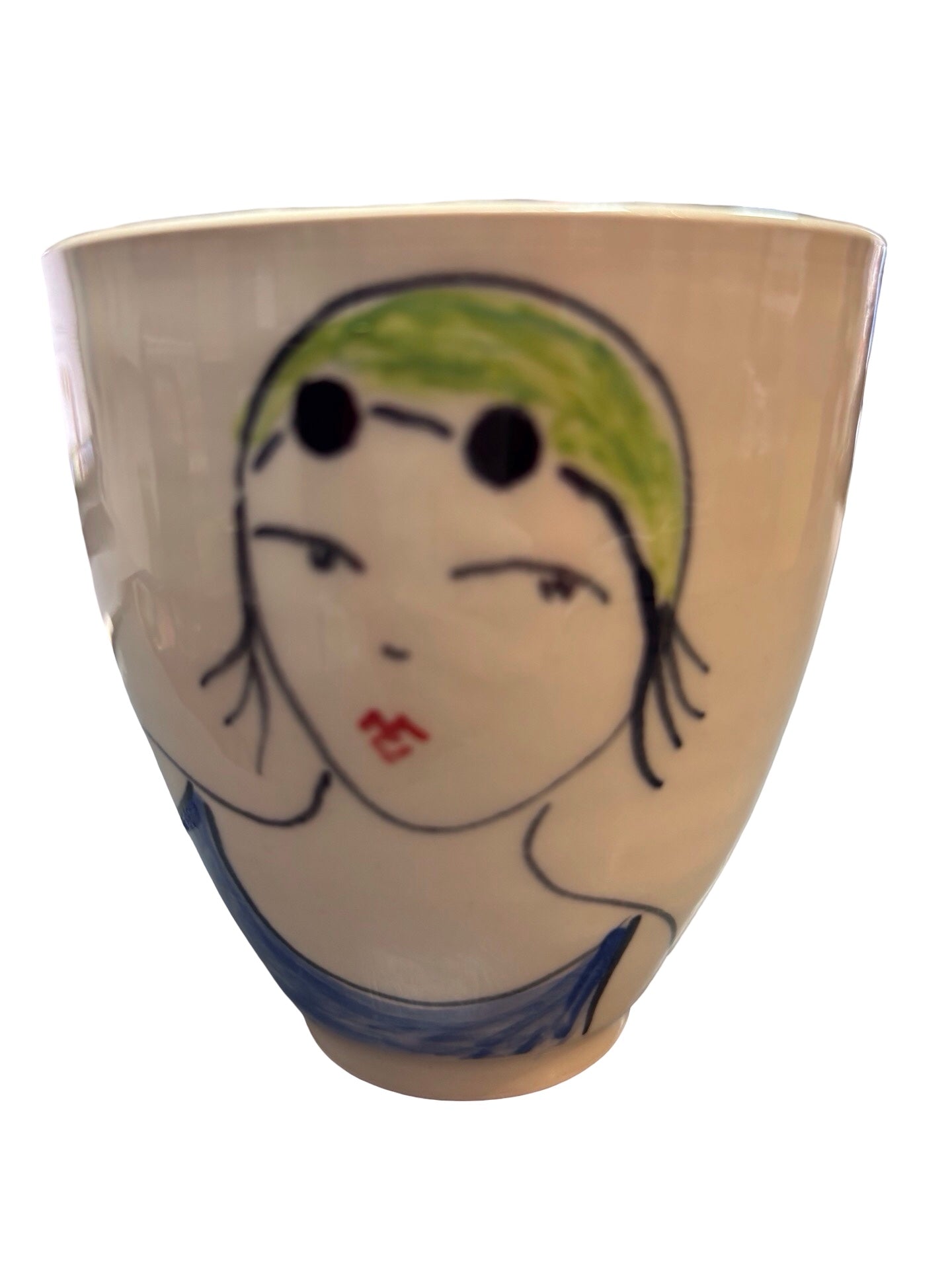 Swimmer Ceramic Beaker Blue