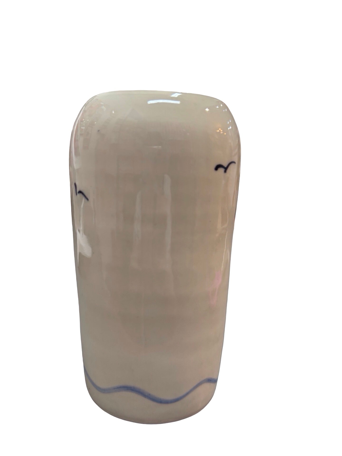 Swimmer Ceramic Vase Black