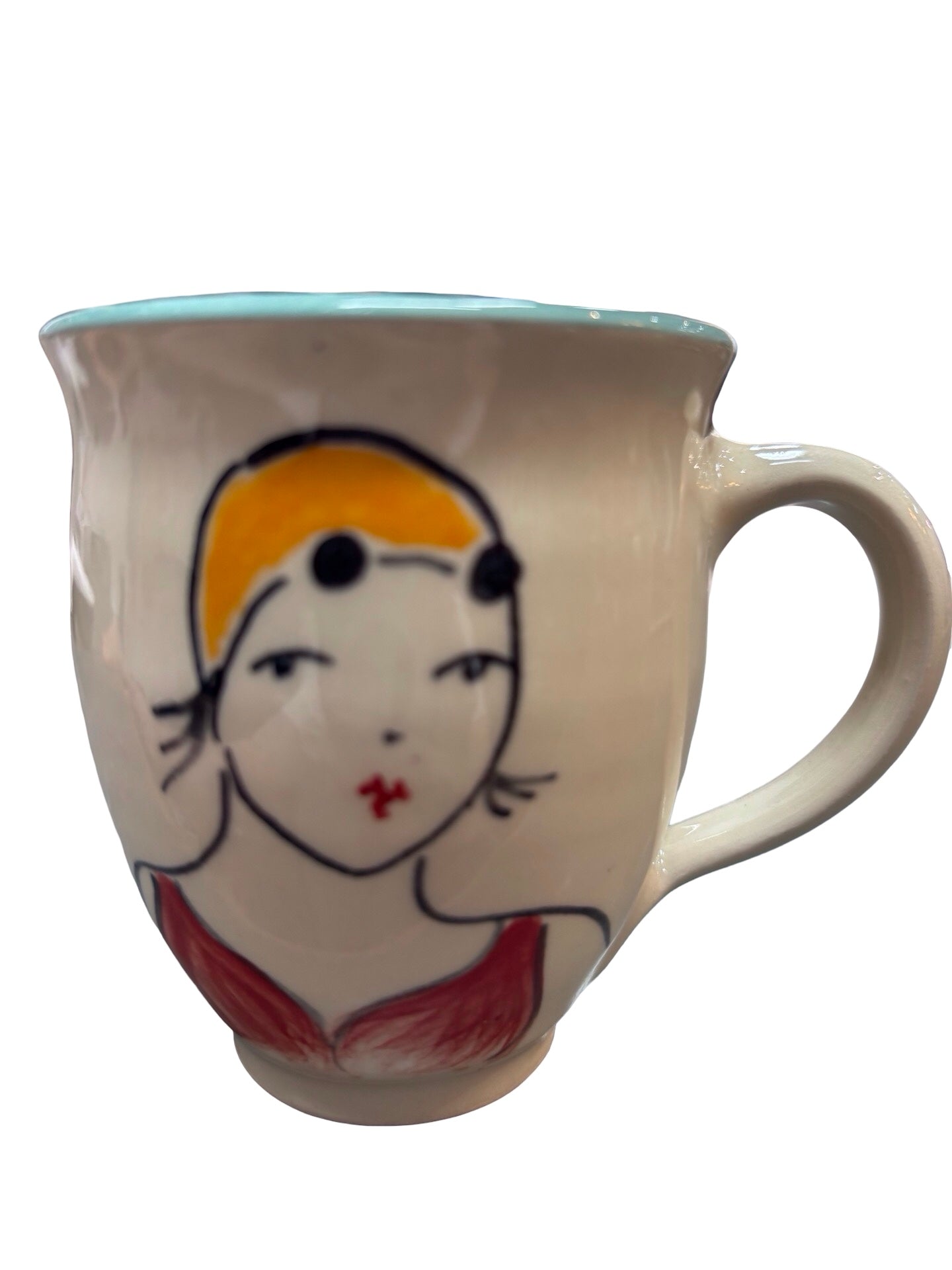 Swimmer Ceramic Espresso Mug Red