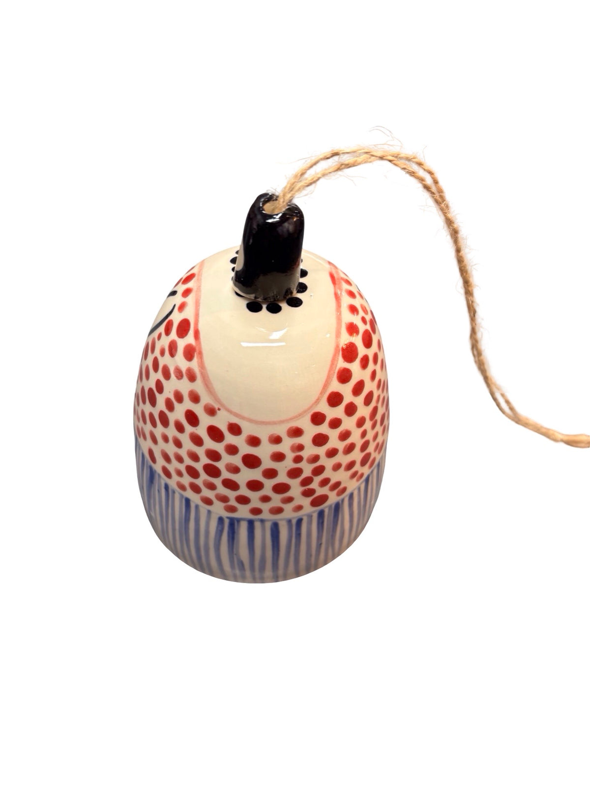 Cat Lady Red Ceramic Bell