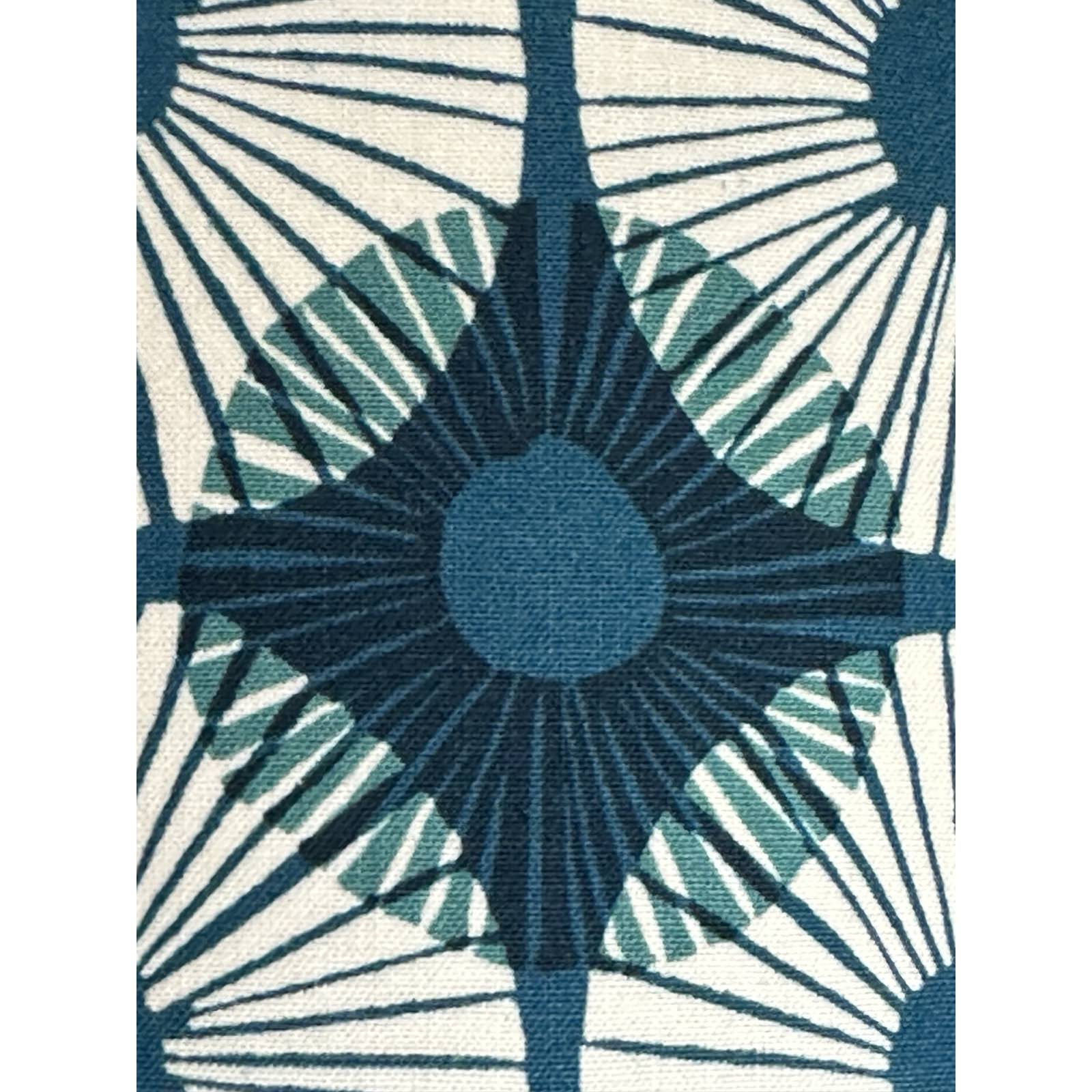 Blue Circular Blocks Drum Lampshade