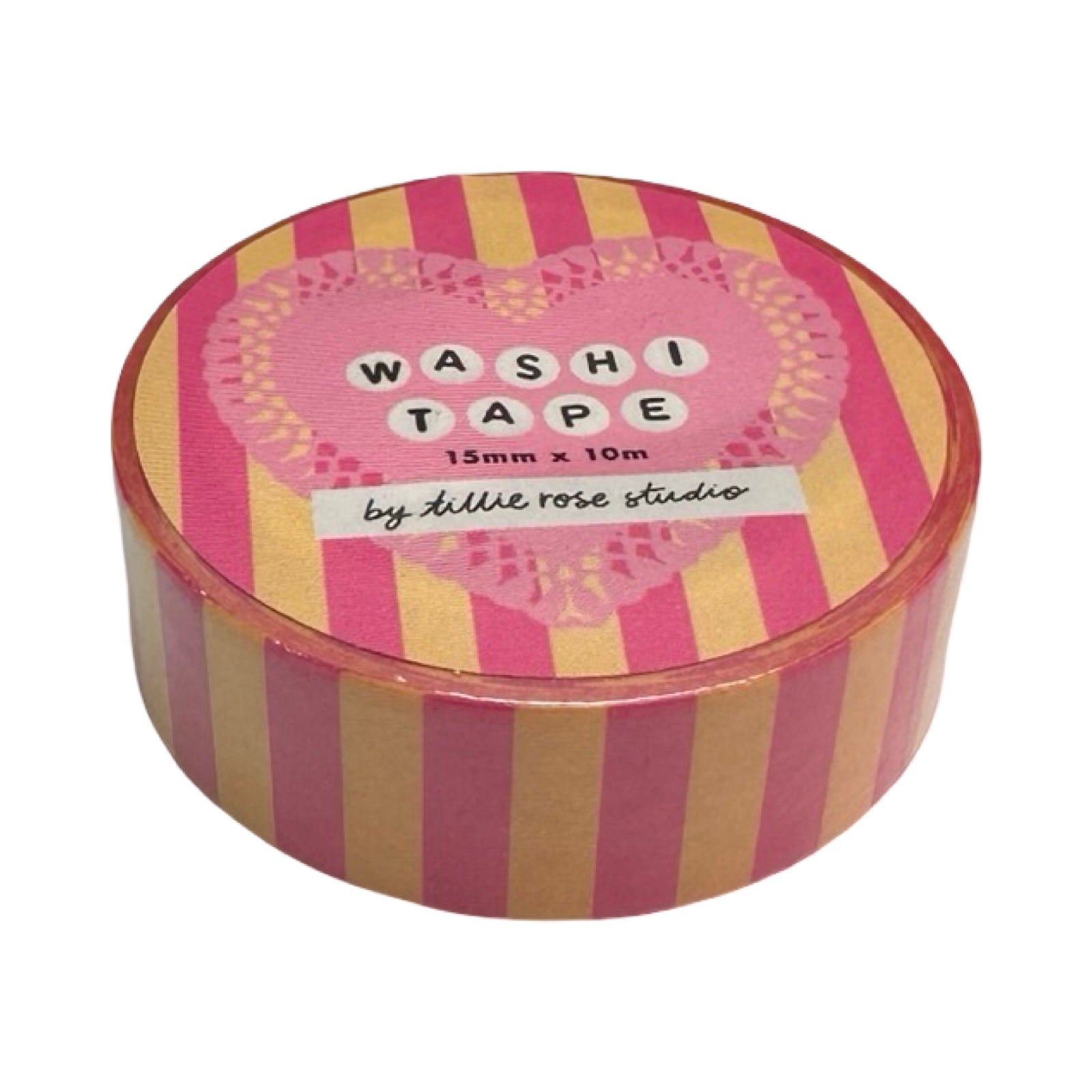 Yellow and Pink Stripe Washi Tape