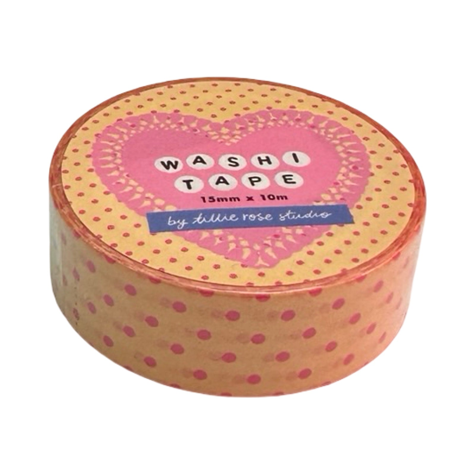 Yellow and Pink Polka Dot Washi Tape